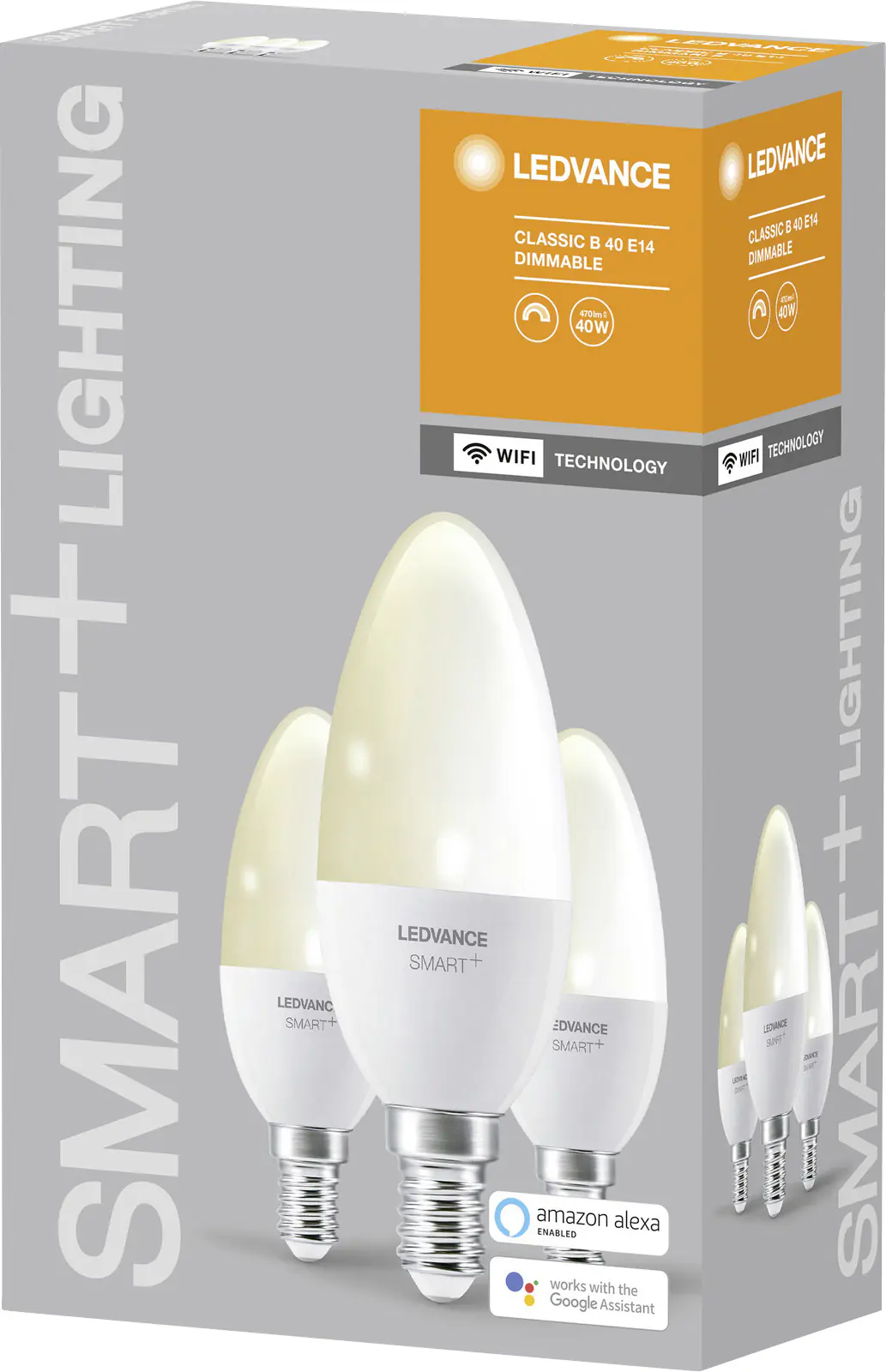 Ledvance Smart+WiFi LED Leuchtmittel Kerze B40 3er Pack Kerze E14 Smart