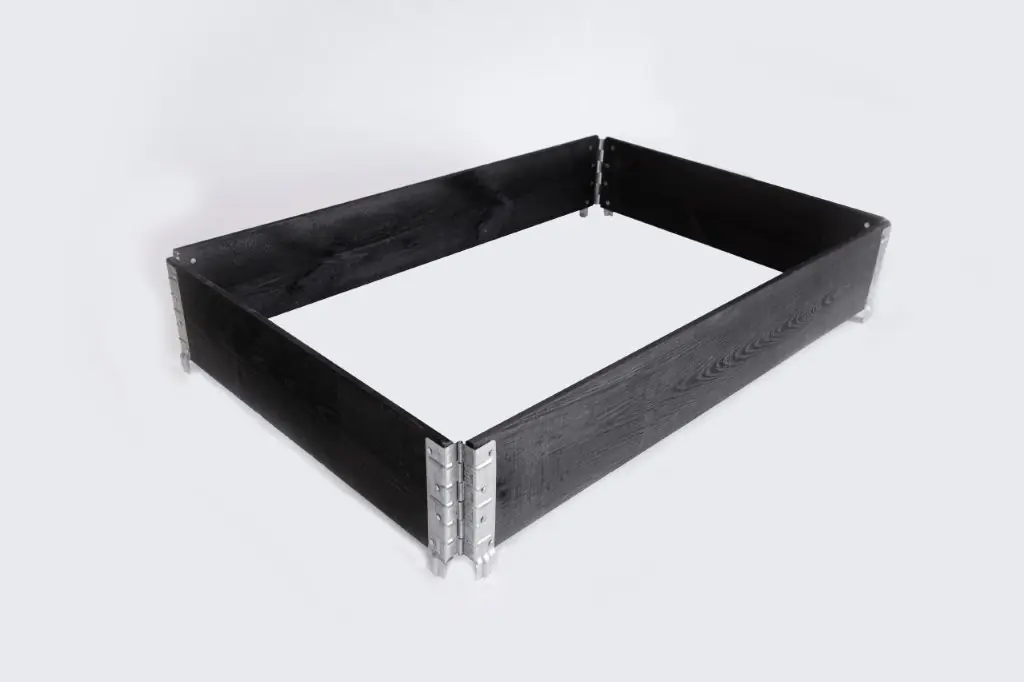 Upyard Beetrahmen Holz 120 x 80 cm schwarz