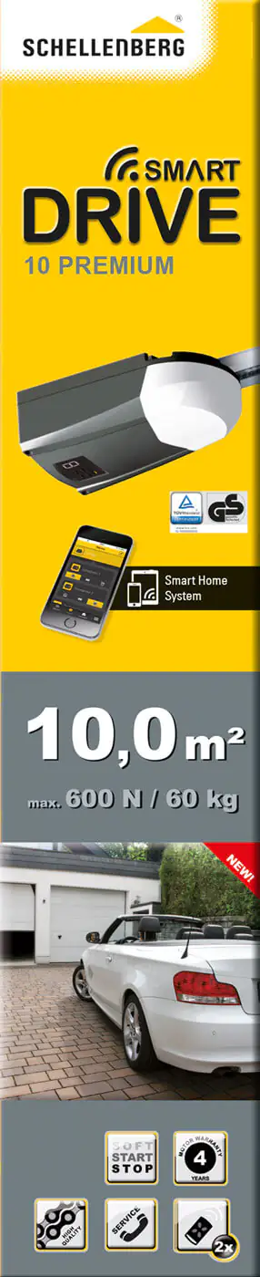 Schellenberg Garagentorantrieb SD10 Premium Smart Home System möglich,