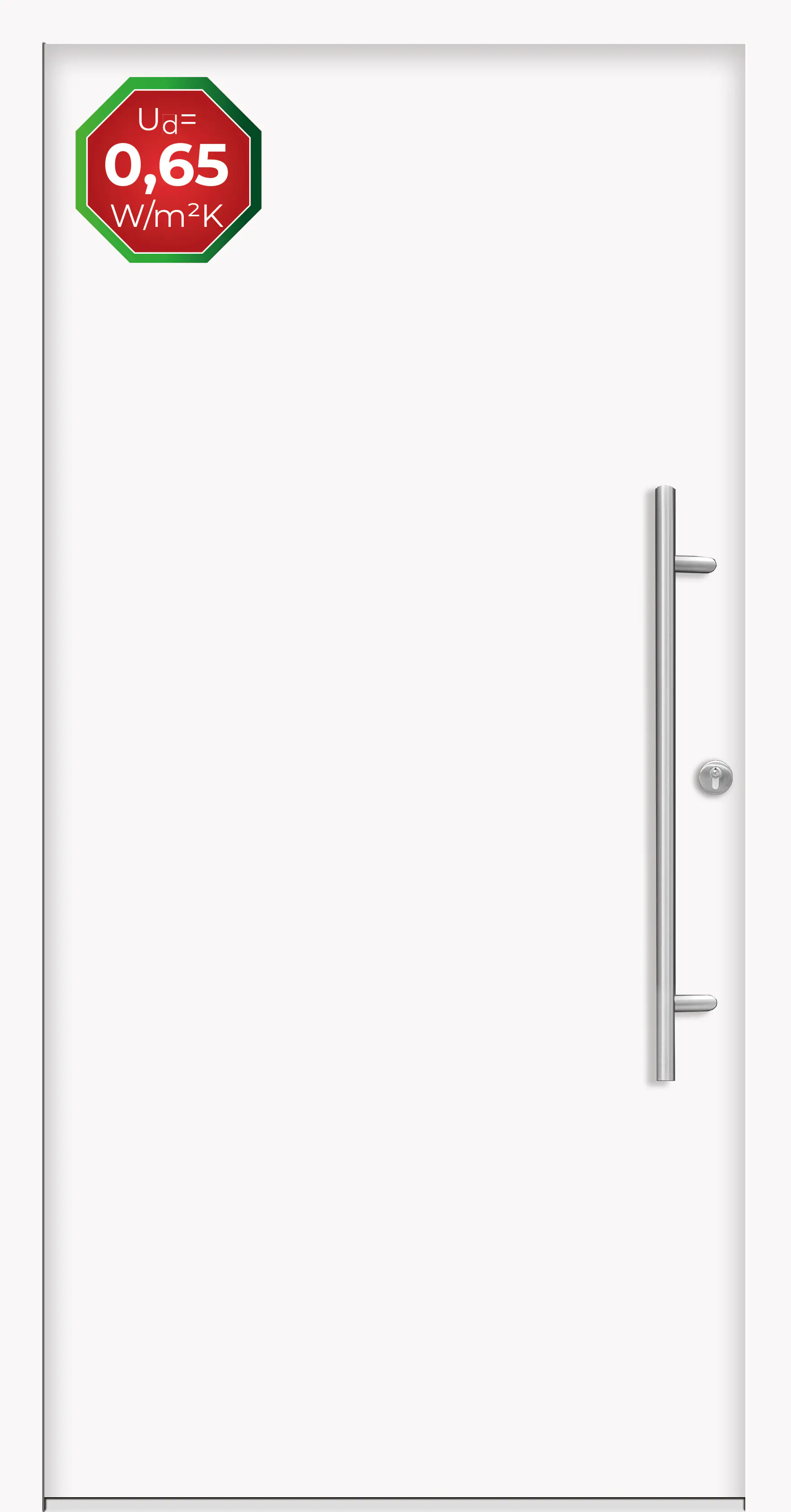 Splendoor Haustür Passivedoor Premium B05 Weiß DIN Rechts 100 x 210 cm