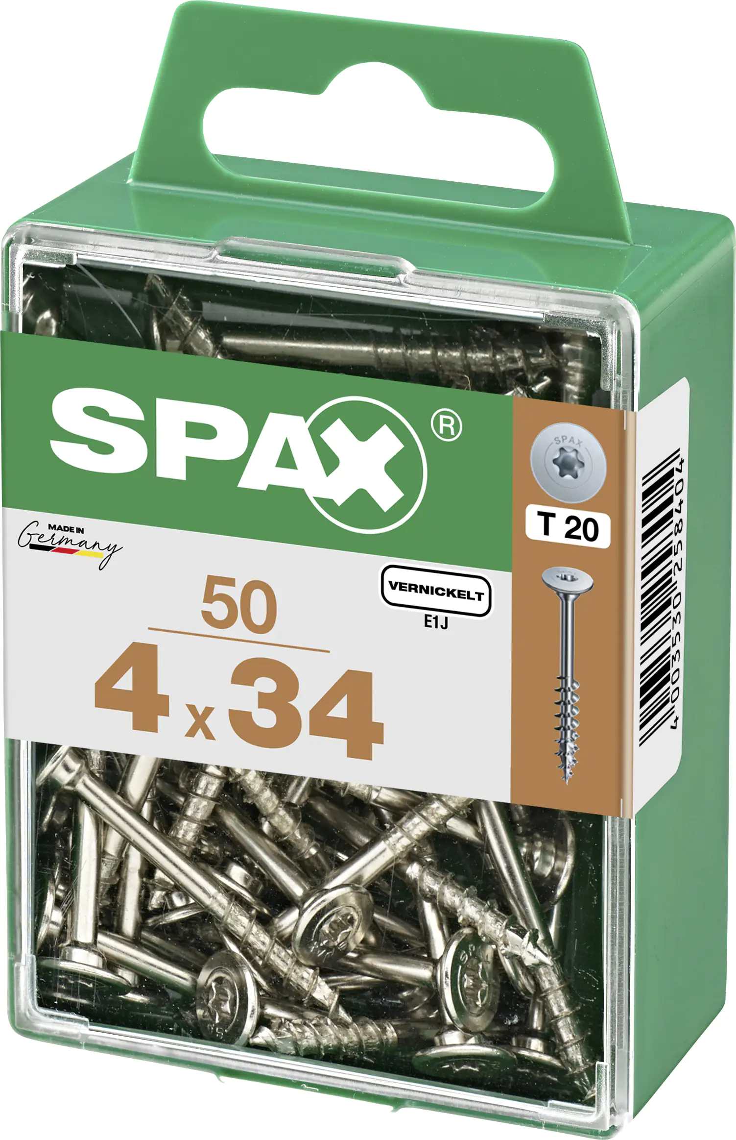 Spax Möbelbauschrauben 4.0 x 34 mm TX 20 - 50 Stk.