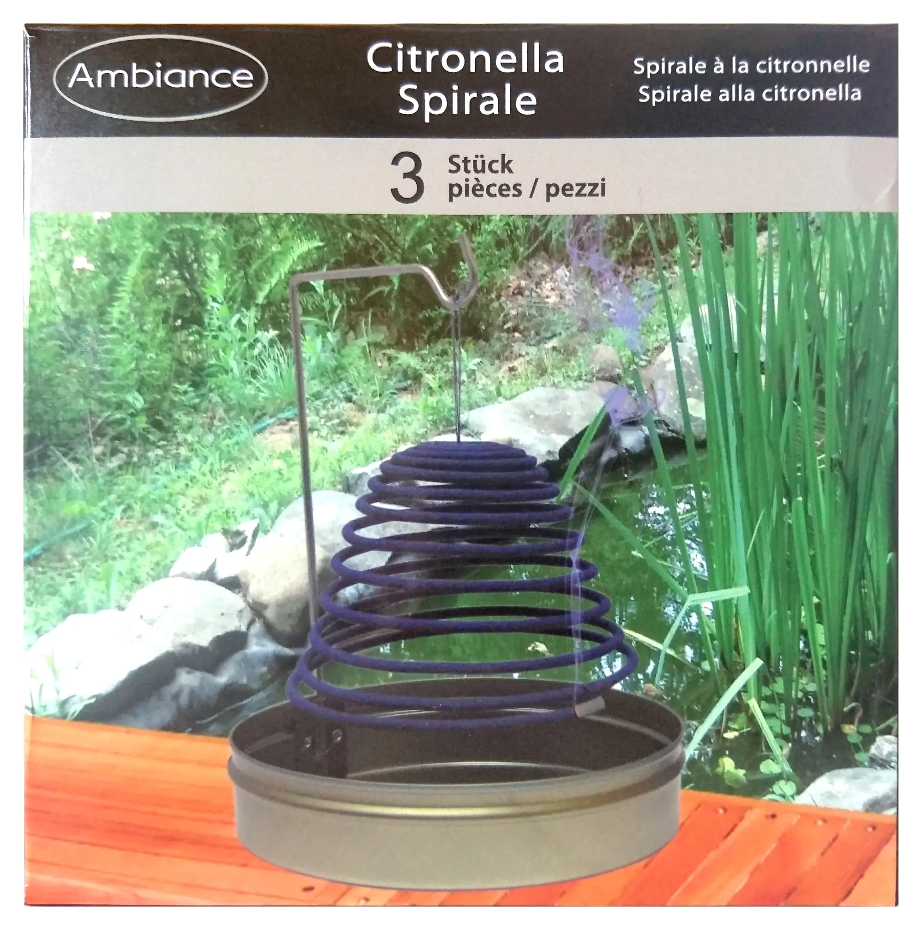 Ambiance Räucherspirale Citronella in Metalldose Ø 11 cm