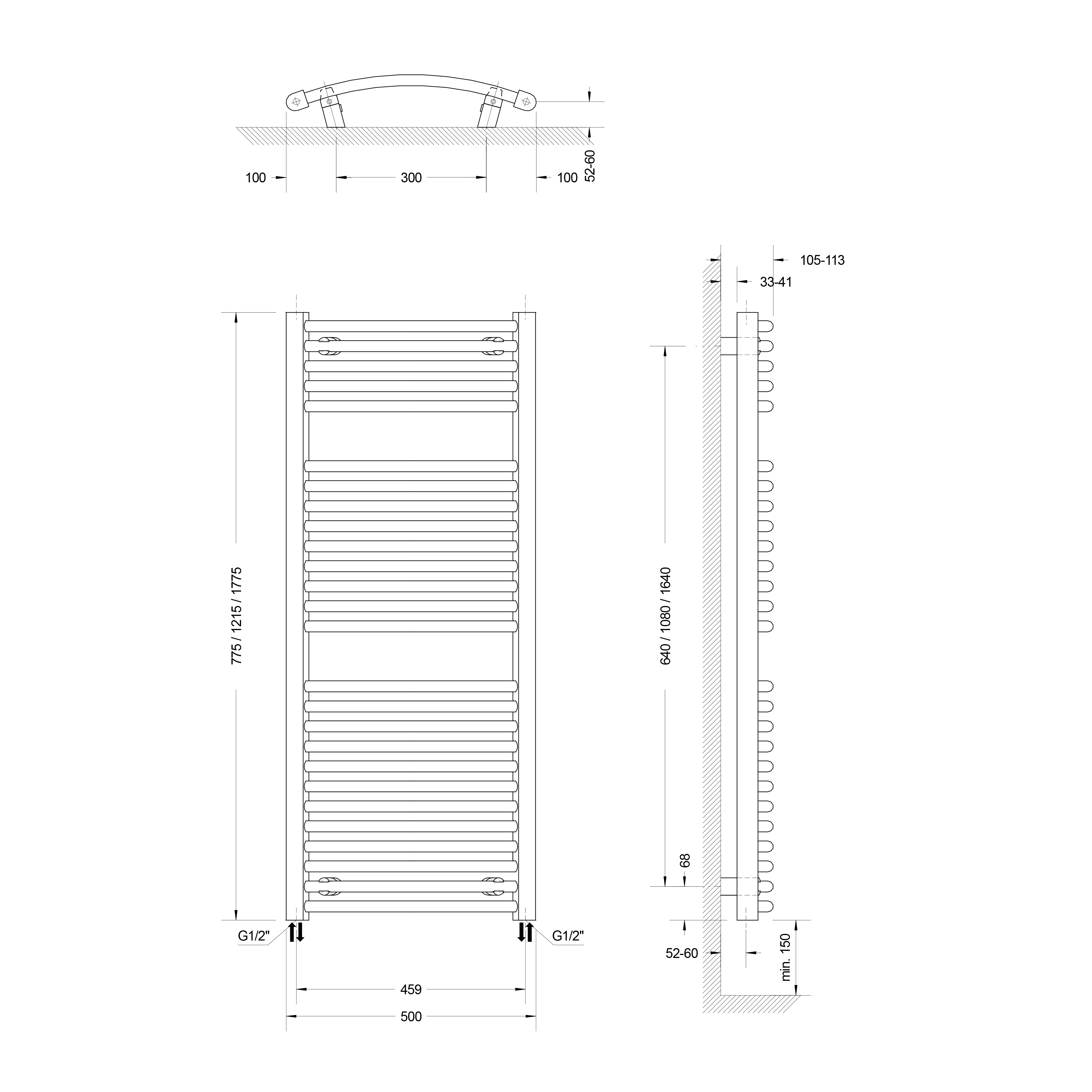 4060991037931_3 Schulte Badheizkörper München Rund 121,5 x 50 cm 645 Watt