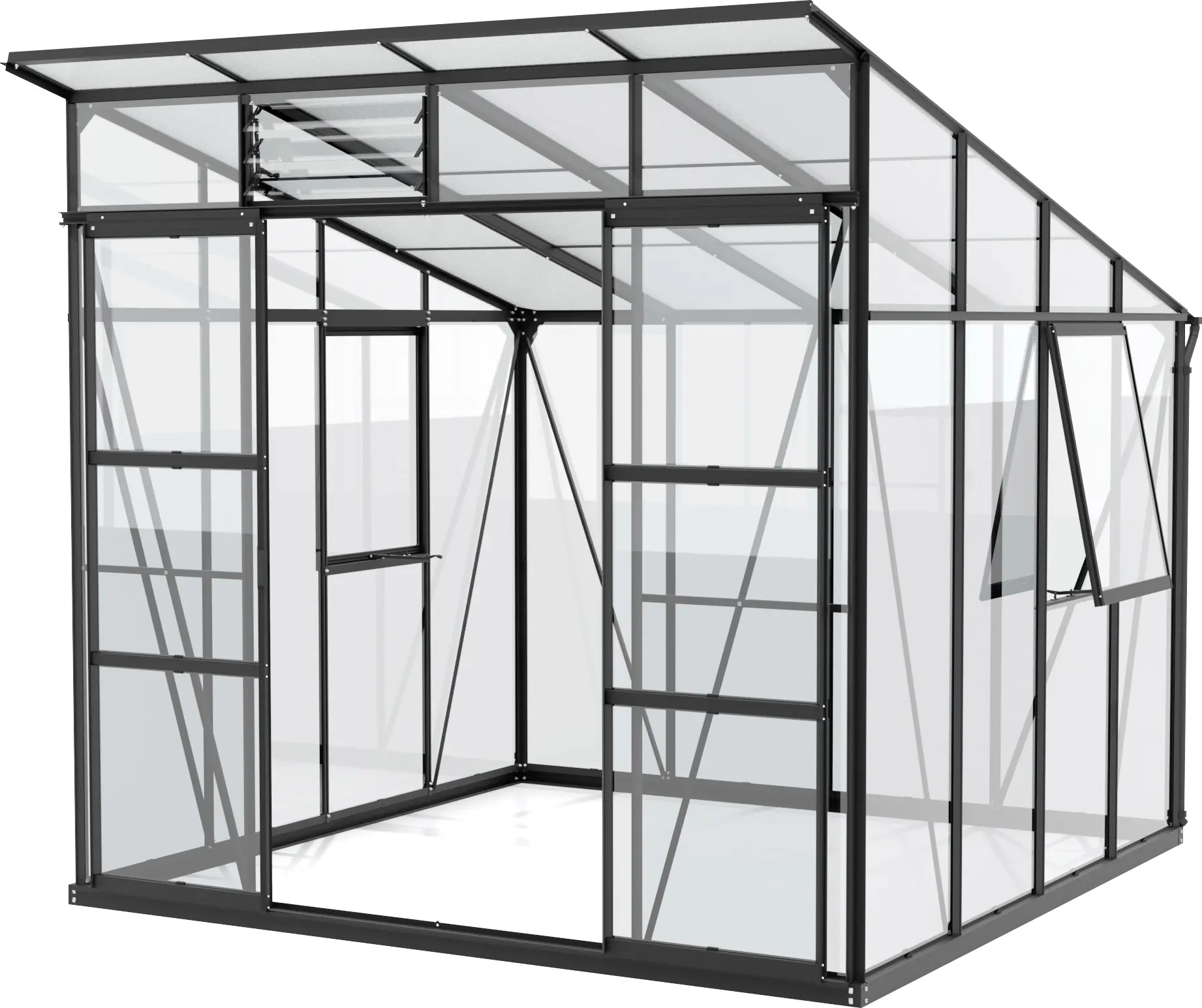 Vitavia Gewächshaus Freya 7600 254 x 254 cm 3 mm Sicherheitsglas