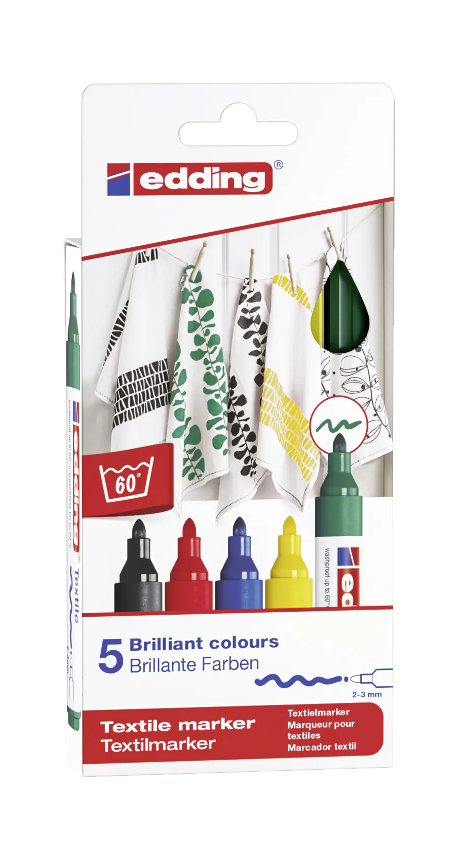 edding 4500 Textilmarker 5er-Set