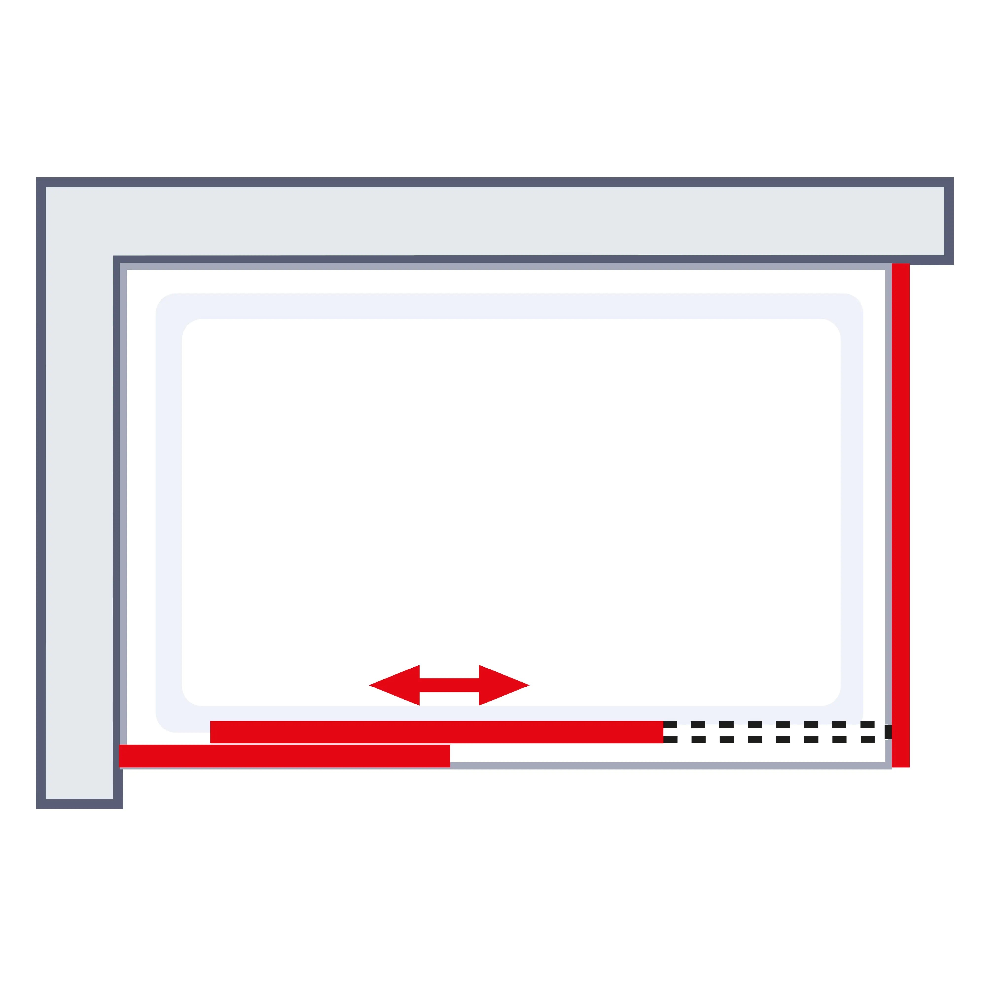 Schulte Schiebetür mit Seitenwand Alexa Style 2.0 120 x 80 cm mattschwarz