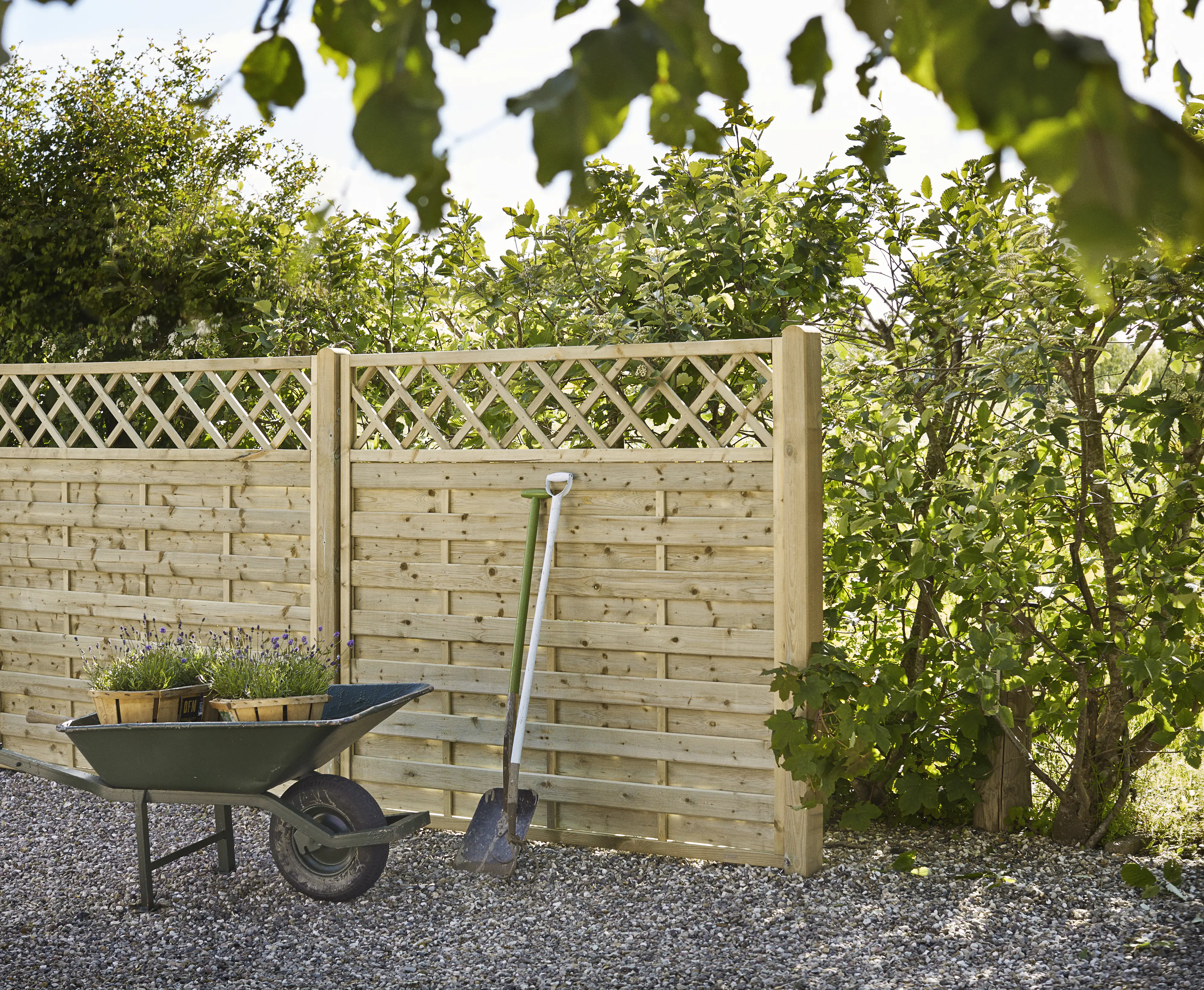 Plus Zaun Bergen mit Rankgitter 180 x 165 cm Druckimprägniert