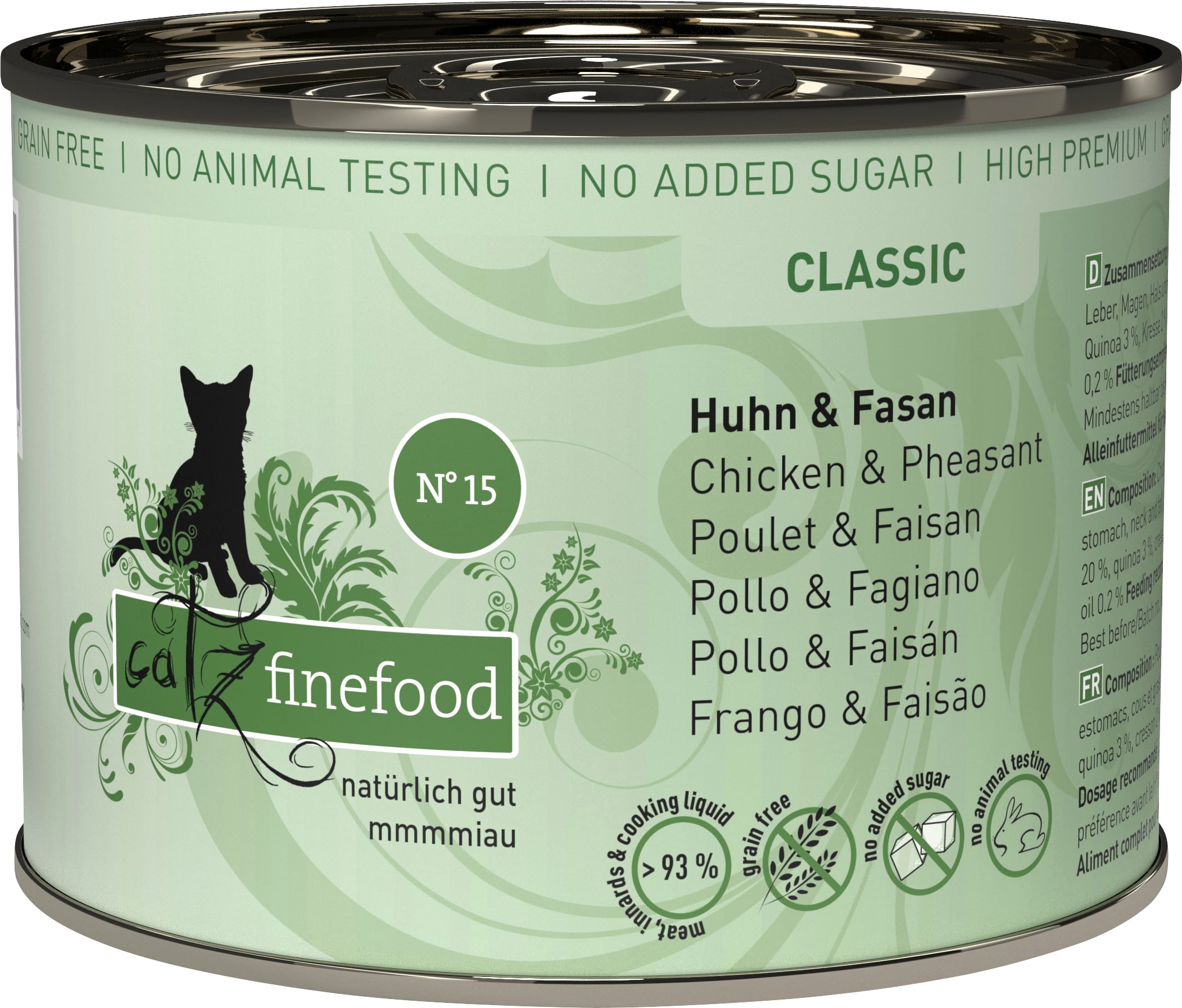 Catz Finefood Katzenfutter Classic No. 15 Huhn & Fasan 200 g