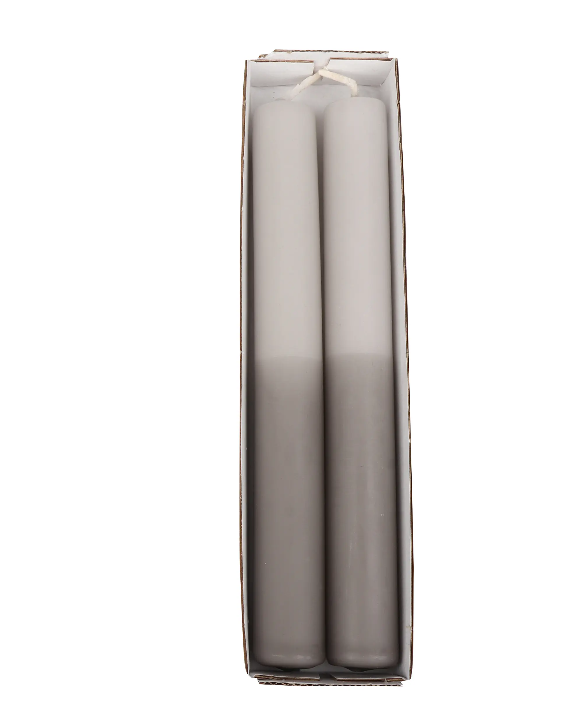 Steinhart Haushaltskerze Mina Höhe 18 cm Ø 2,2 cm taupe - 2er Pack