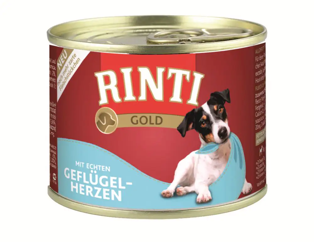 4000158910349 Rinti Gold Geflügelherzen 185 g Adult