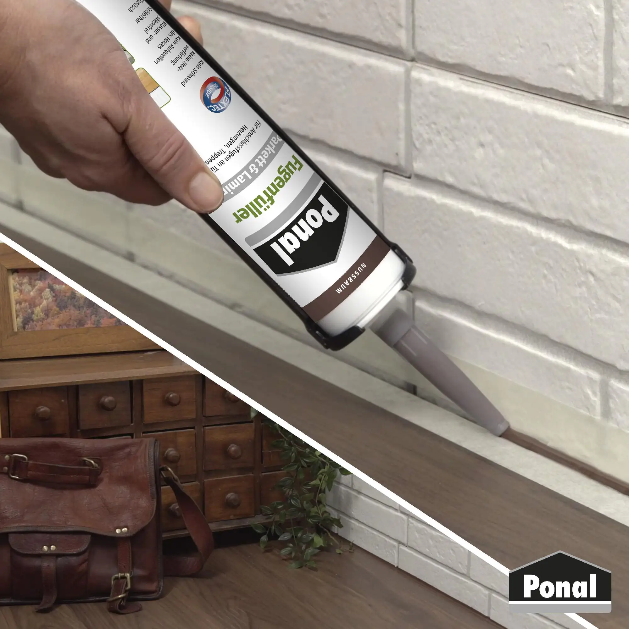 Ponal Fugenfüller Parkett & Laminat 280 ml Kartusche, Nussbaum