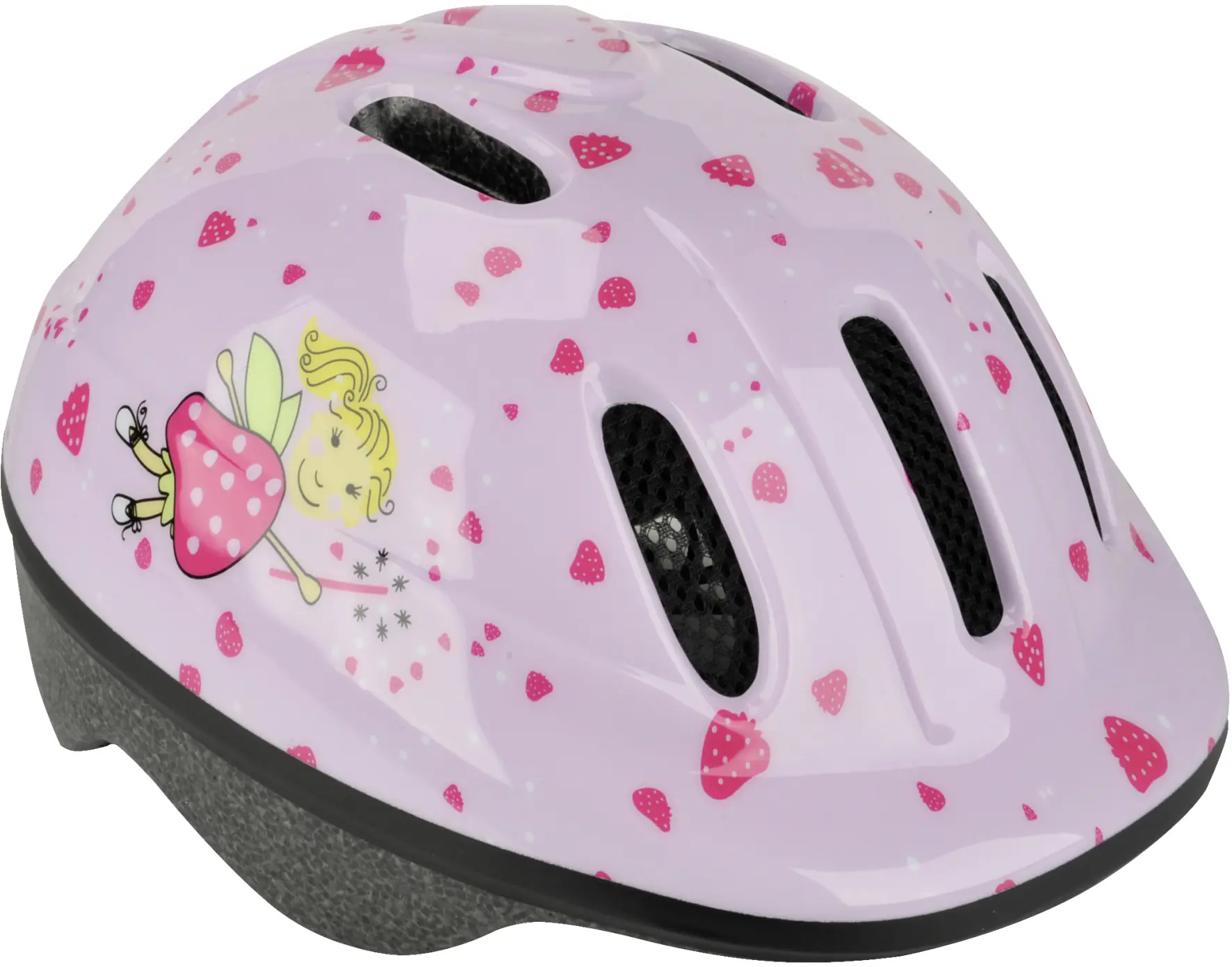 Fischer Fahrradhelm Kinder Erdbeer Uni S/M rosa