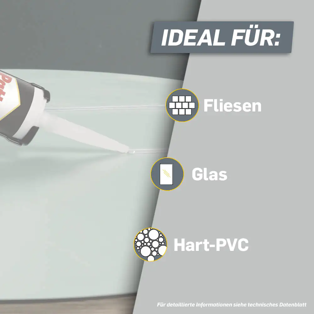 Pattex Montagekleber Kleben statt Bohren Kristallklar 290 g Kartusche, transparent