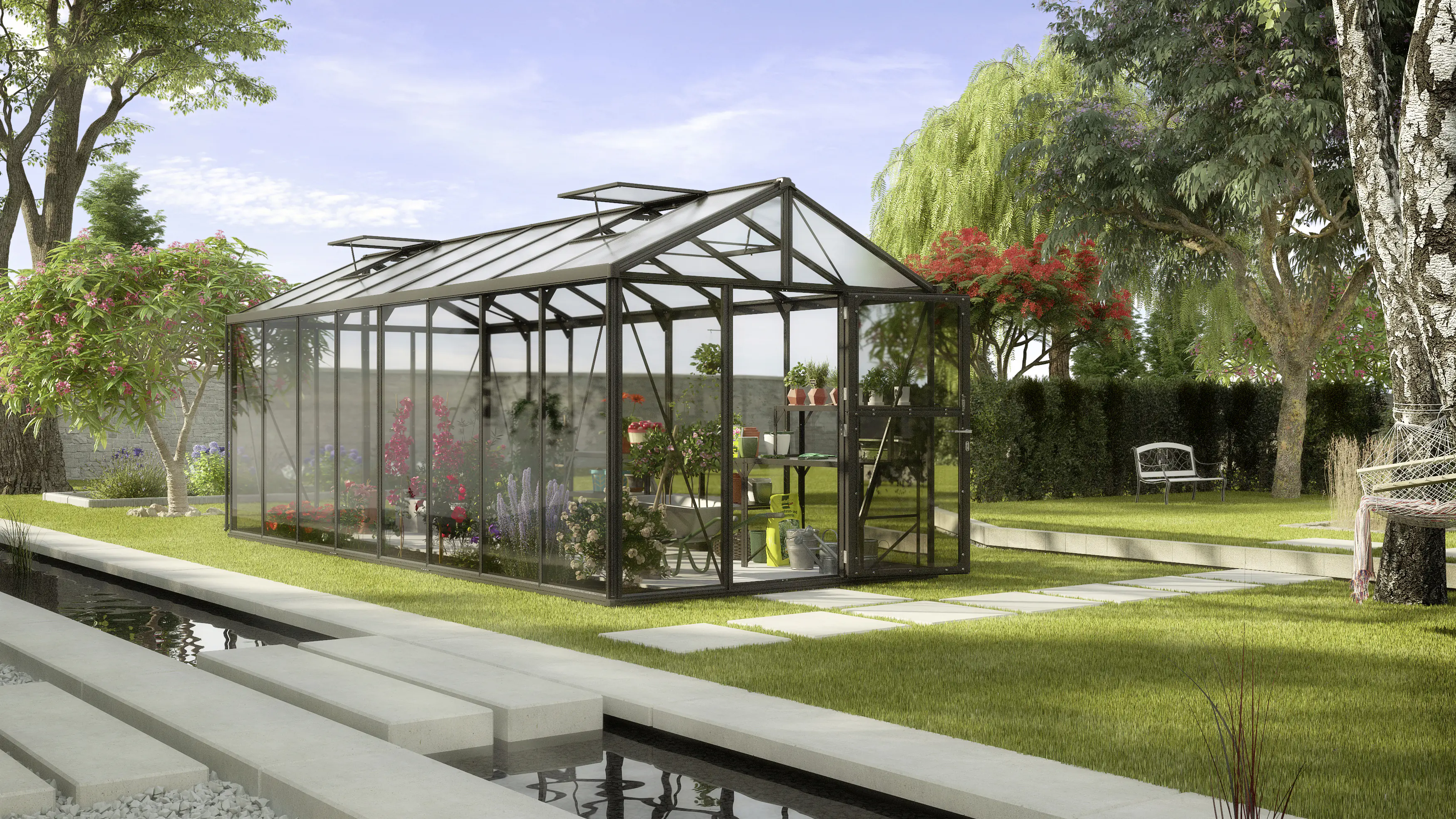 Vitavia Gewächshaus Zeus 15700 266 x 622 cm 3 mm Sicherheitsglas