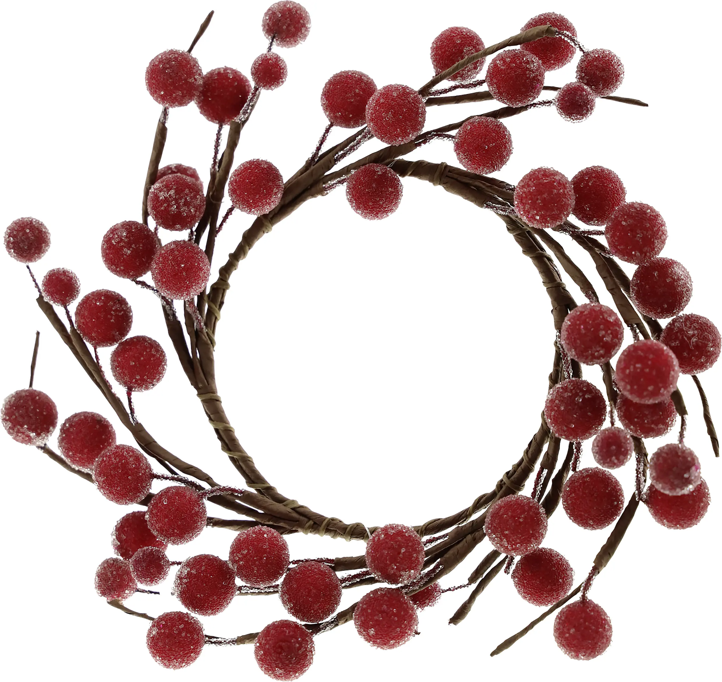 Weihnachtsdeko Beerenkranz aus Kunststoff 10 cm rot/braun