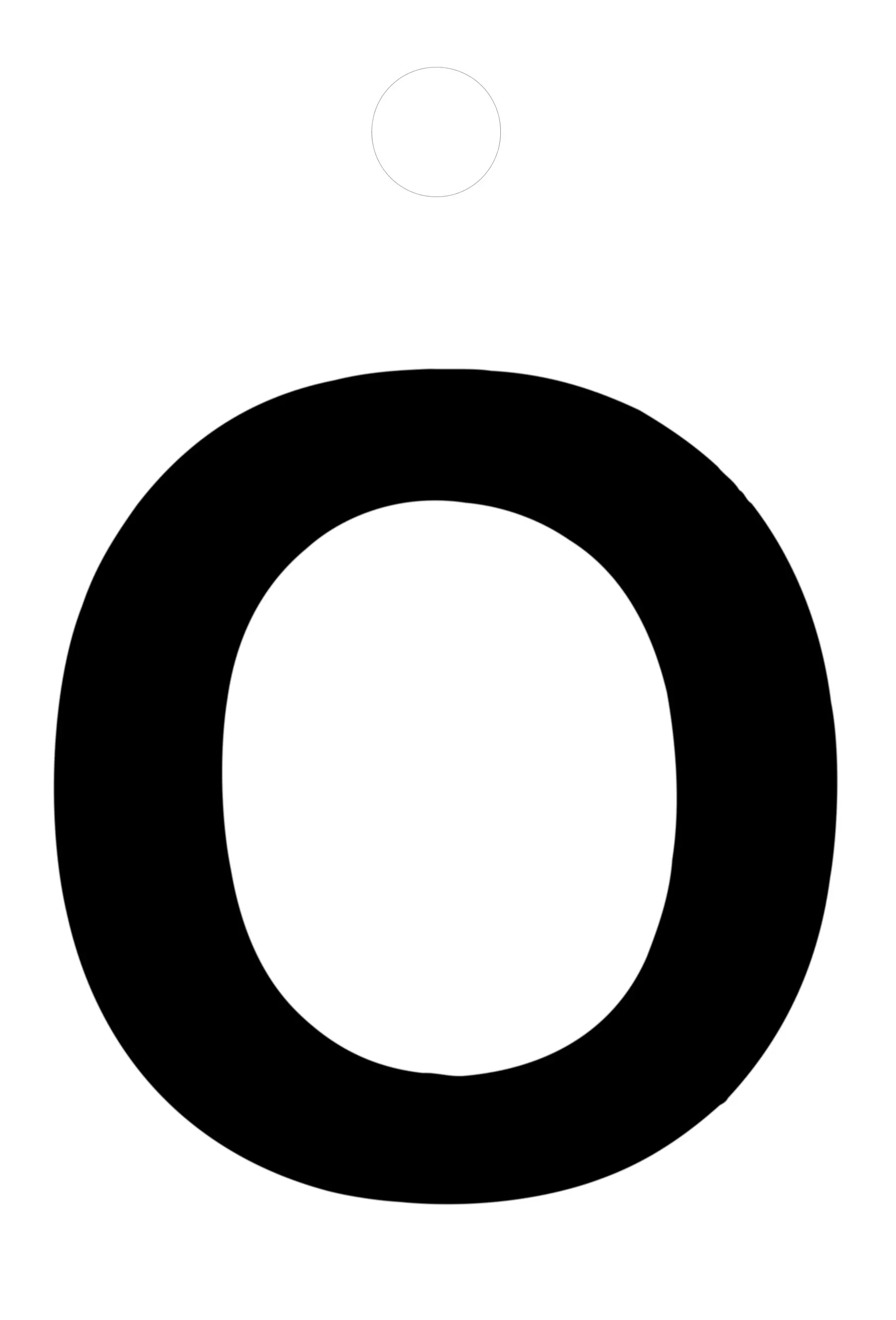 Conmetall Aufkleber Buchstabe O PVC 3,5 x 3,5 cm schwarz 