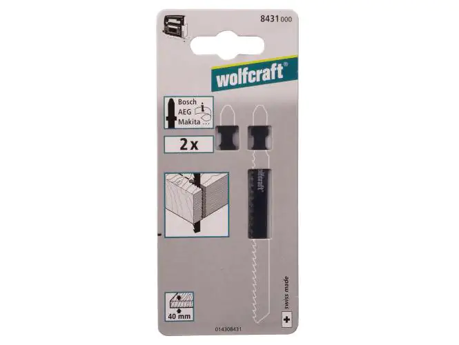 Wolfcraft Stichsägeblätter 8433000 75 mm T-Schaft 2 Stück