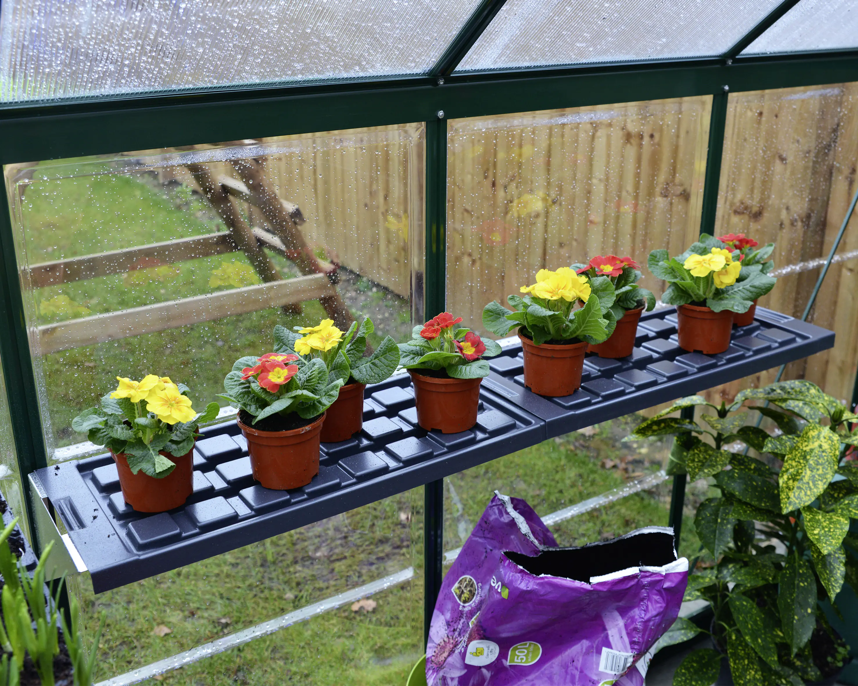 Canopia Gewächshaus Regalset 2er Alu grau