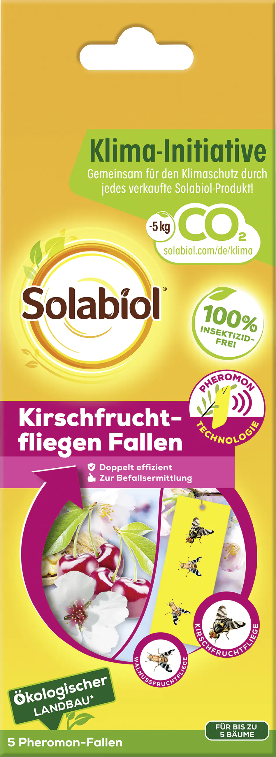 Solabiol Kirschfruchtfliegen Fallen 5 Stück Solabiol Kirschfruchtfliegen Fallen 5 Stück