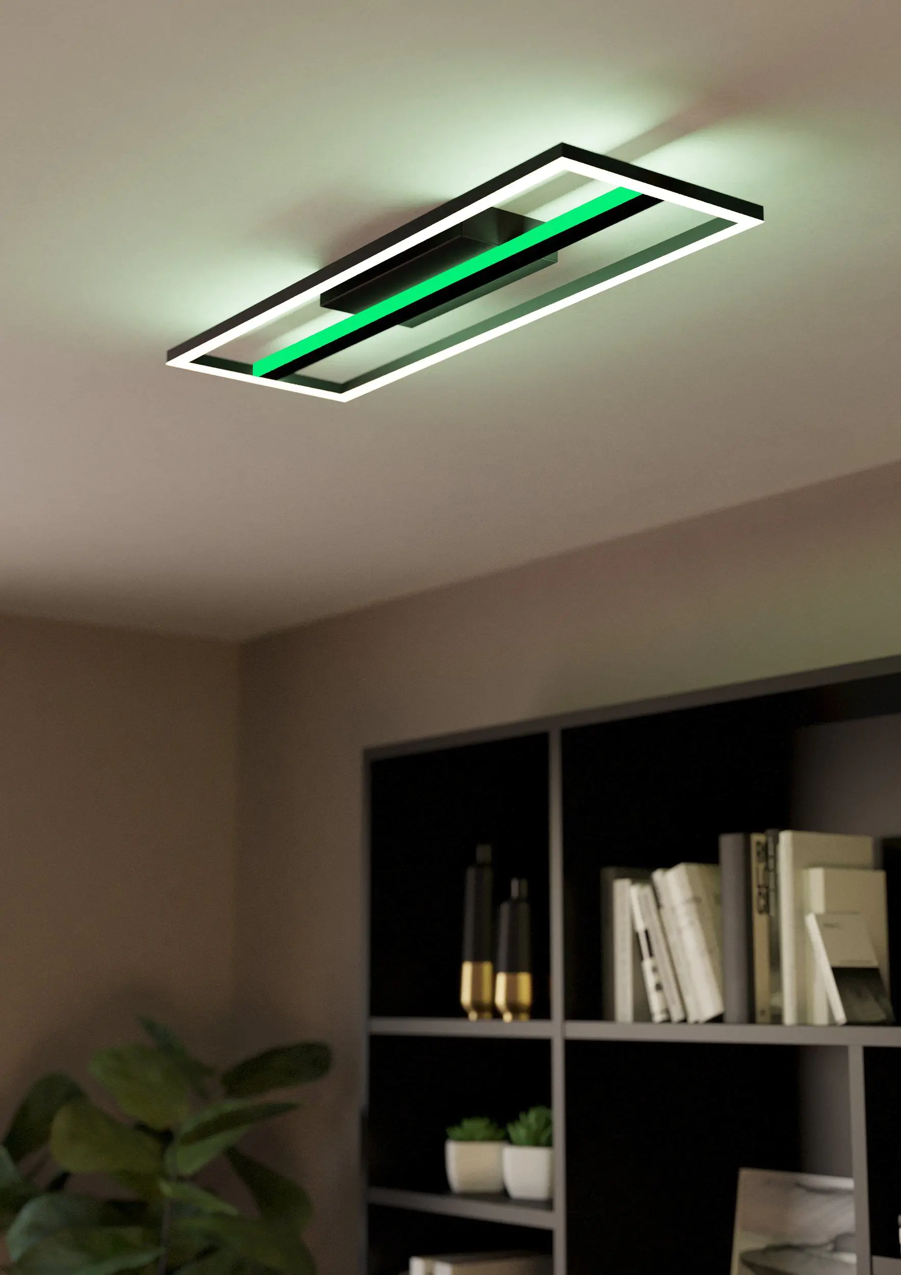 Eglo Connect LED Deckenleuchte Calagrano-Z schwarz 64 x 22 cm Eglo Connect LED Deckenleuchte Calagrano-Z schwarz 64 x 22 cm