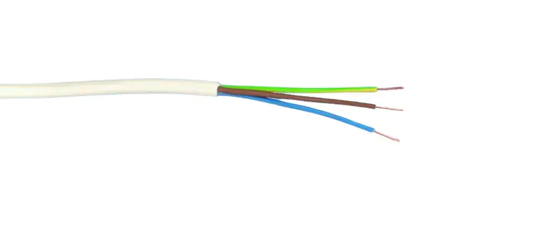 Schlauchleitung H05VV-F 3 G 4 - 1 Meter, weiß