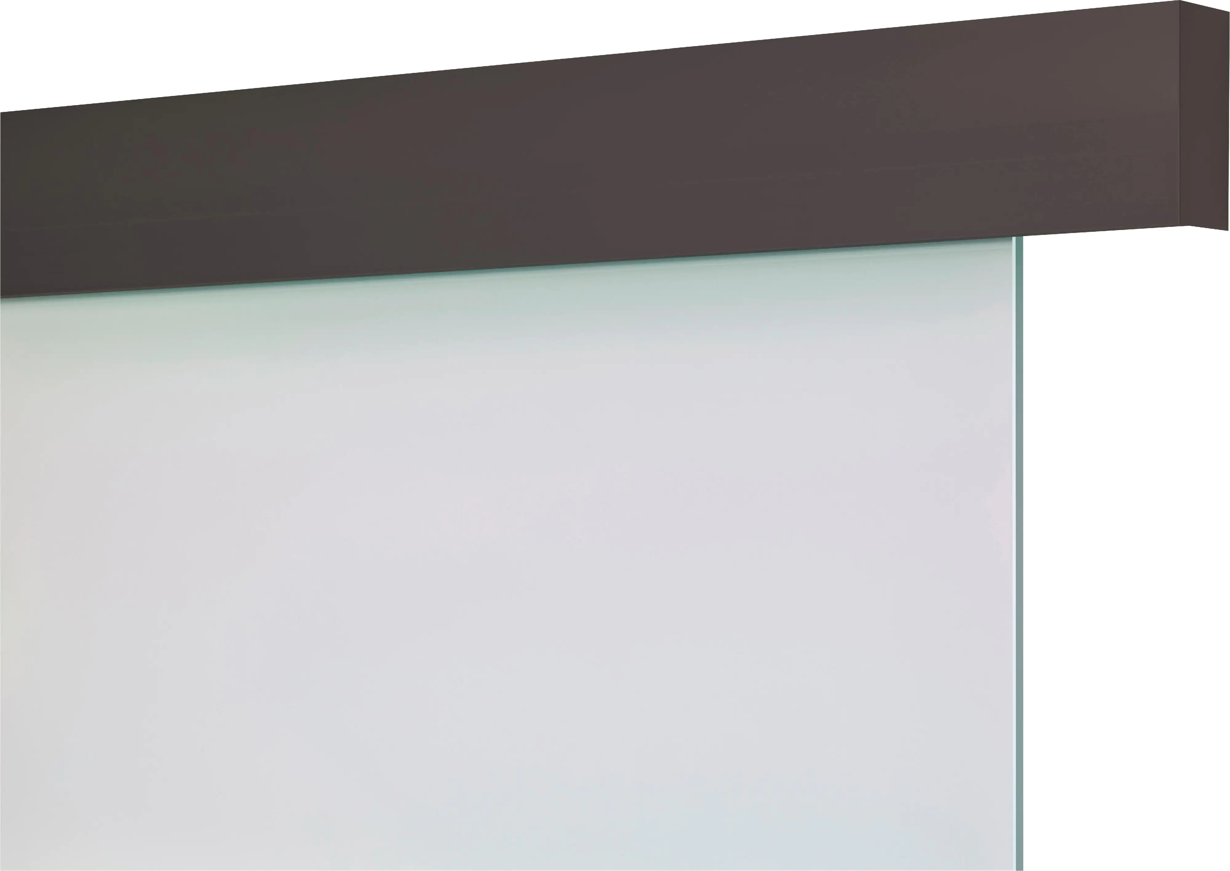 Ambiente Schienen-Set Aluminium matt schwarz Griffmuschel Rund für Glas-Schiebetür, Ideal