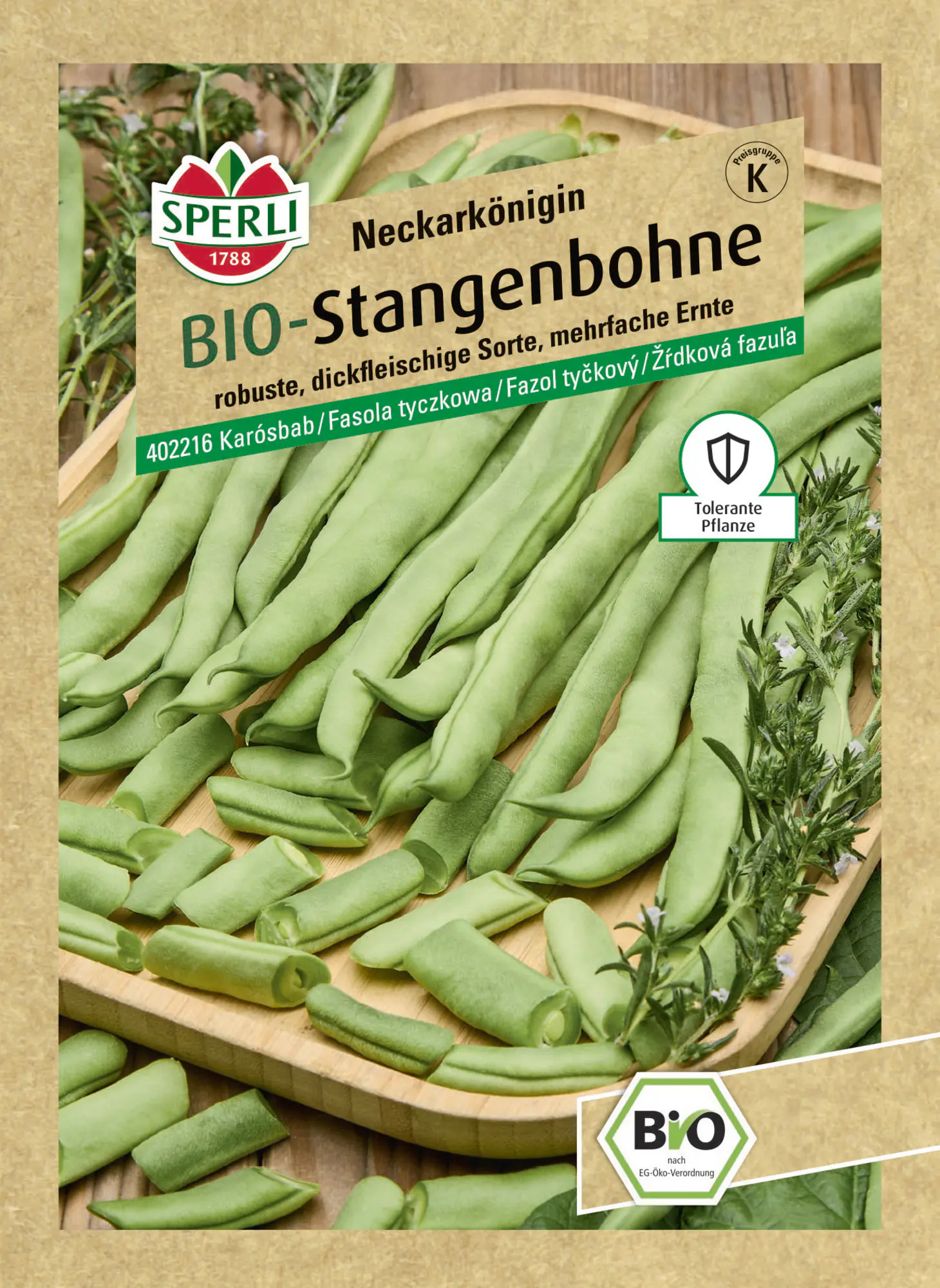 Sperli Saatgut BIO Stangenbohnen für ca. 13-18 Stangen