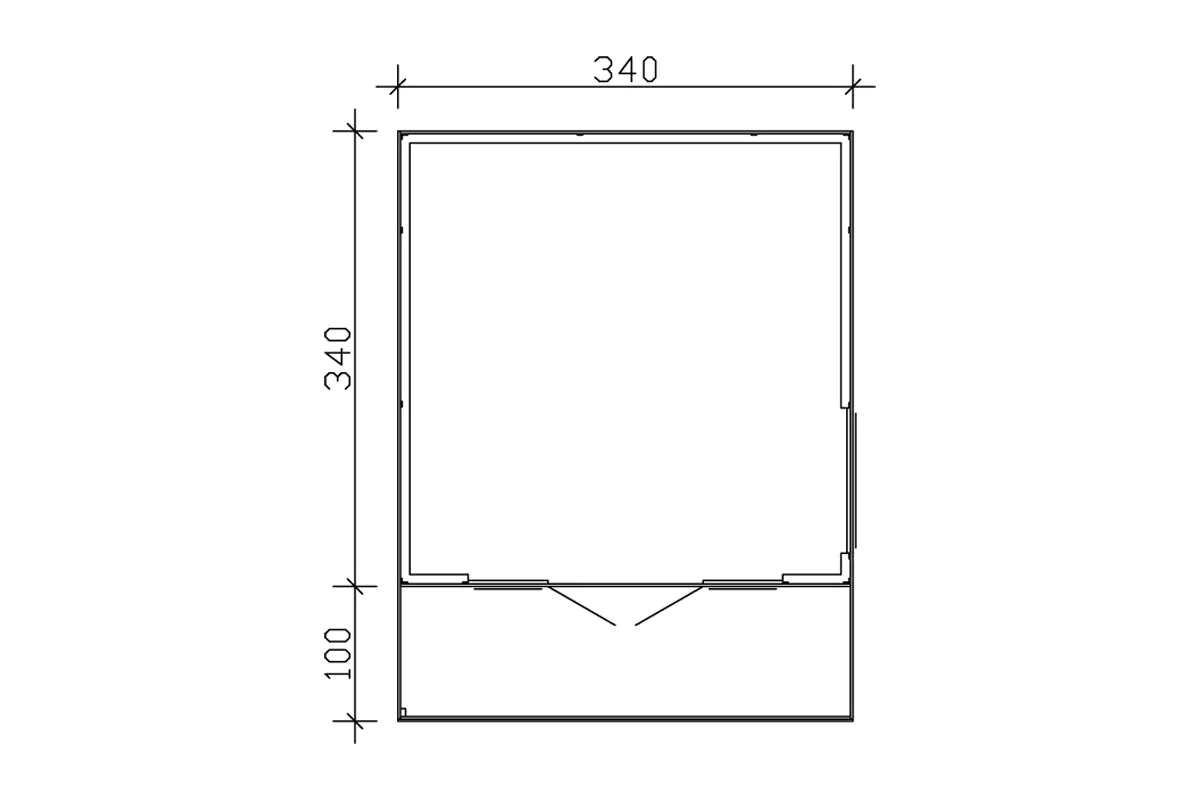 SKAN HOLZ Gartenhaus Tokio 2 340 x 340 cm schiefergrau mit Fußboden, doppelschalig