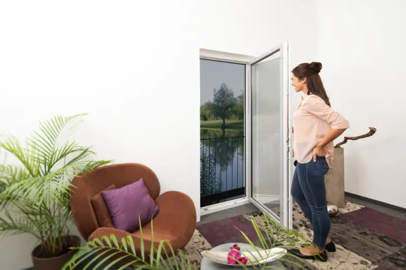 Primaster Fliegengitter für bodentiefe Fenster 130 x 220 cm anthrazit kürzbar