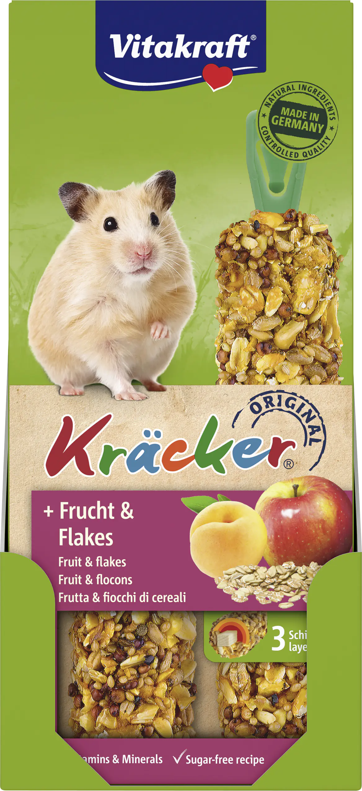 Vitakraft Kräcker® Frucht & Flakes 2 Stück / 112 g Vitakraft Kräcker® Frucht & Flakes 2 Stück / 112 g