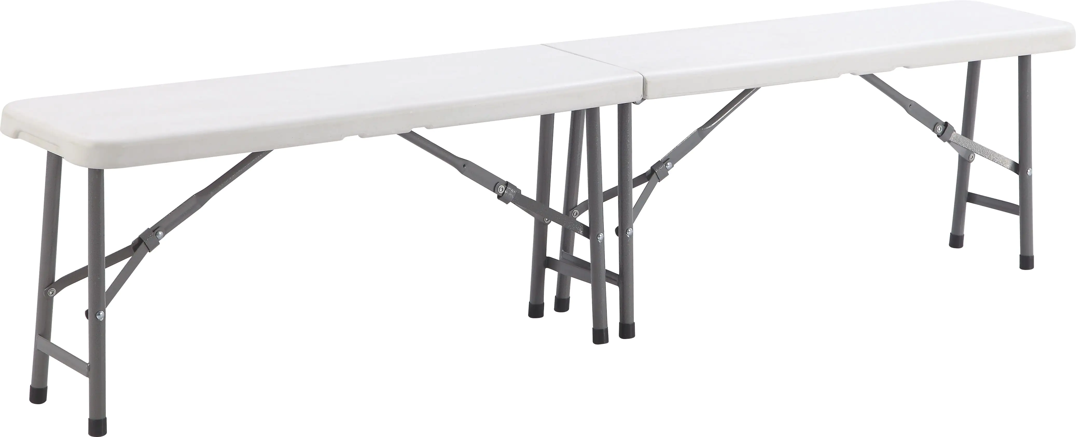 4333692026918 TrendLine Kunststoffbank 183x28cm Sitzhöhe 43 cm hellgrau