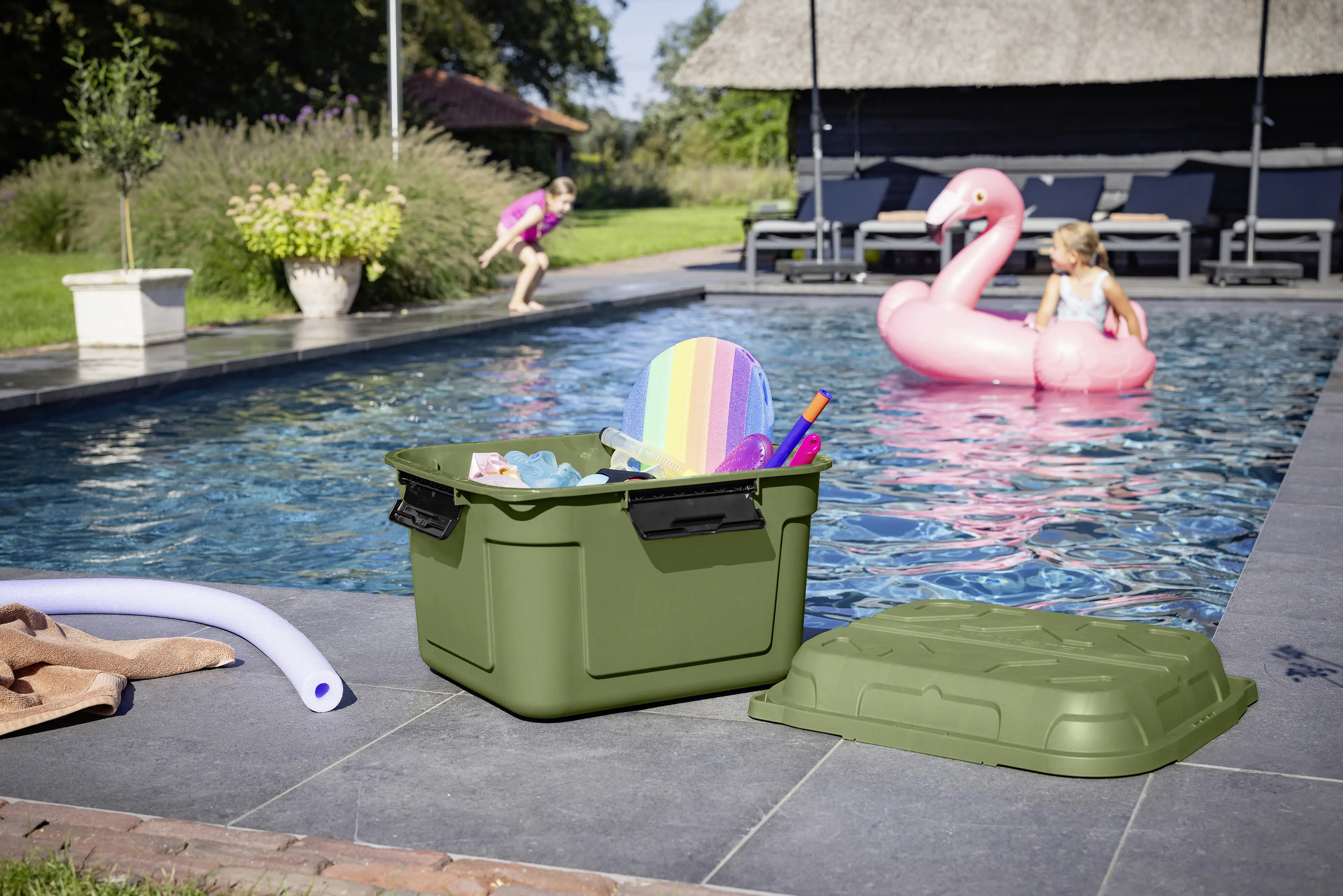 Sunware Aufbewahrungsbox Q-Line 90L grün schwarz 60,1 x 53,1 x 42,5 cm Sunware Aufbewahrungsbox Q-Line 90L grün schwarz 60,1 x 53,1 x 42,5 cm