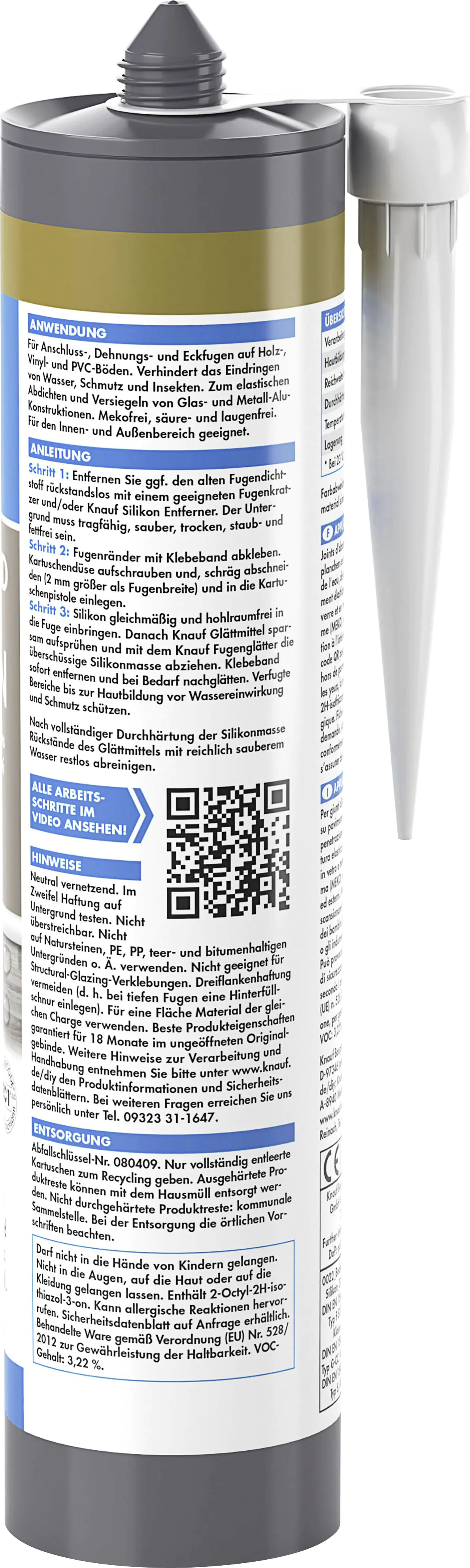 Knauf Boden- & Fenster Silikon 300 ml eiche hell