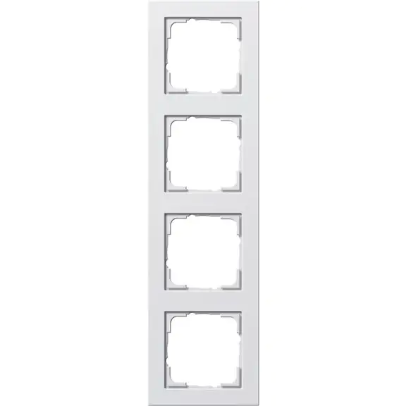 Gira Abdeckrahmen 4-fach E2, reinweiß matt, 021422