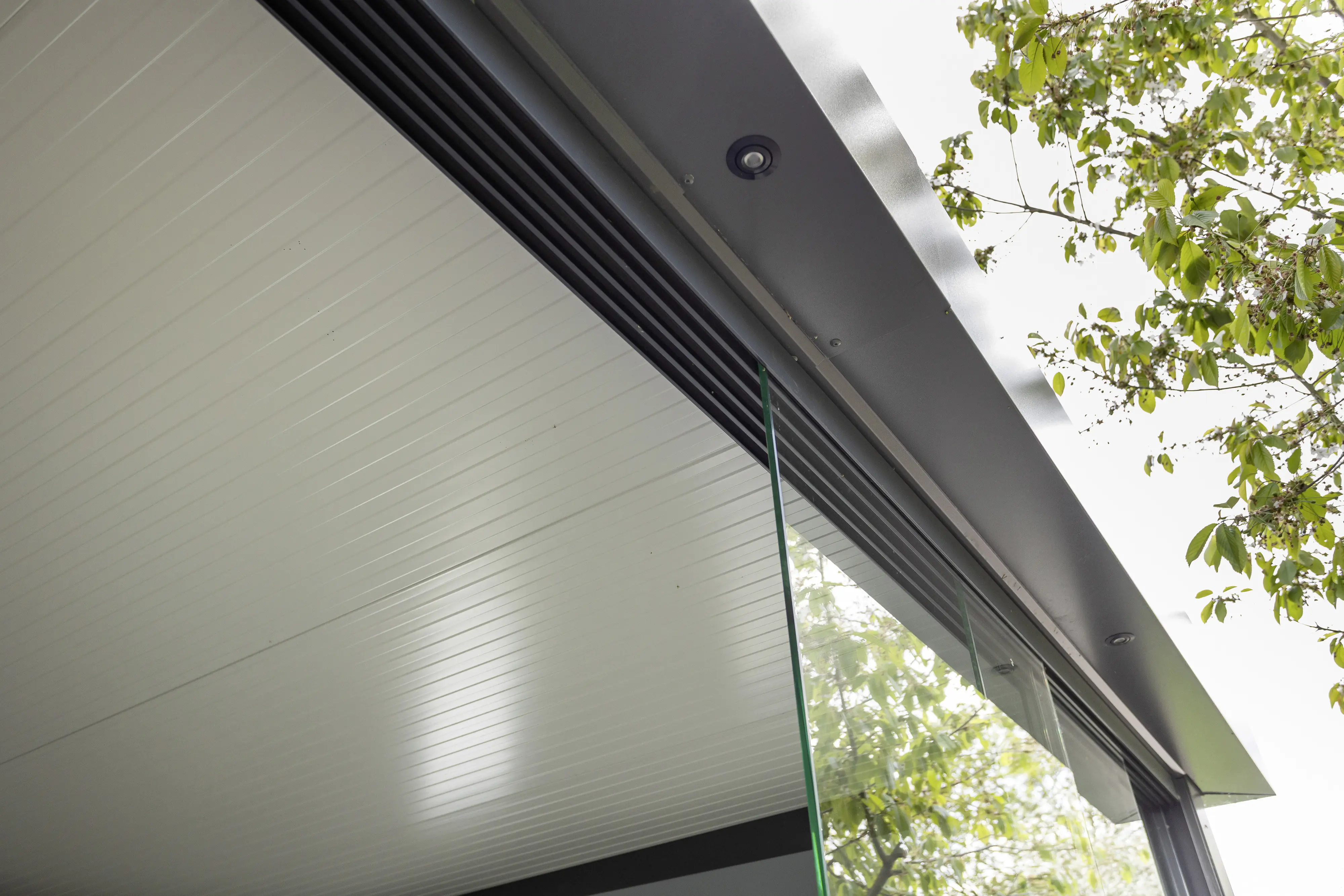 Telluria Glasschiebewand SIN4836 für Pavillon granitgrau