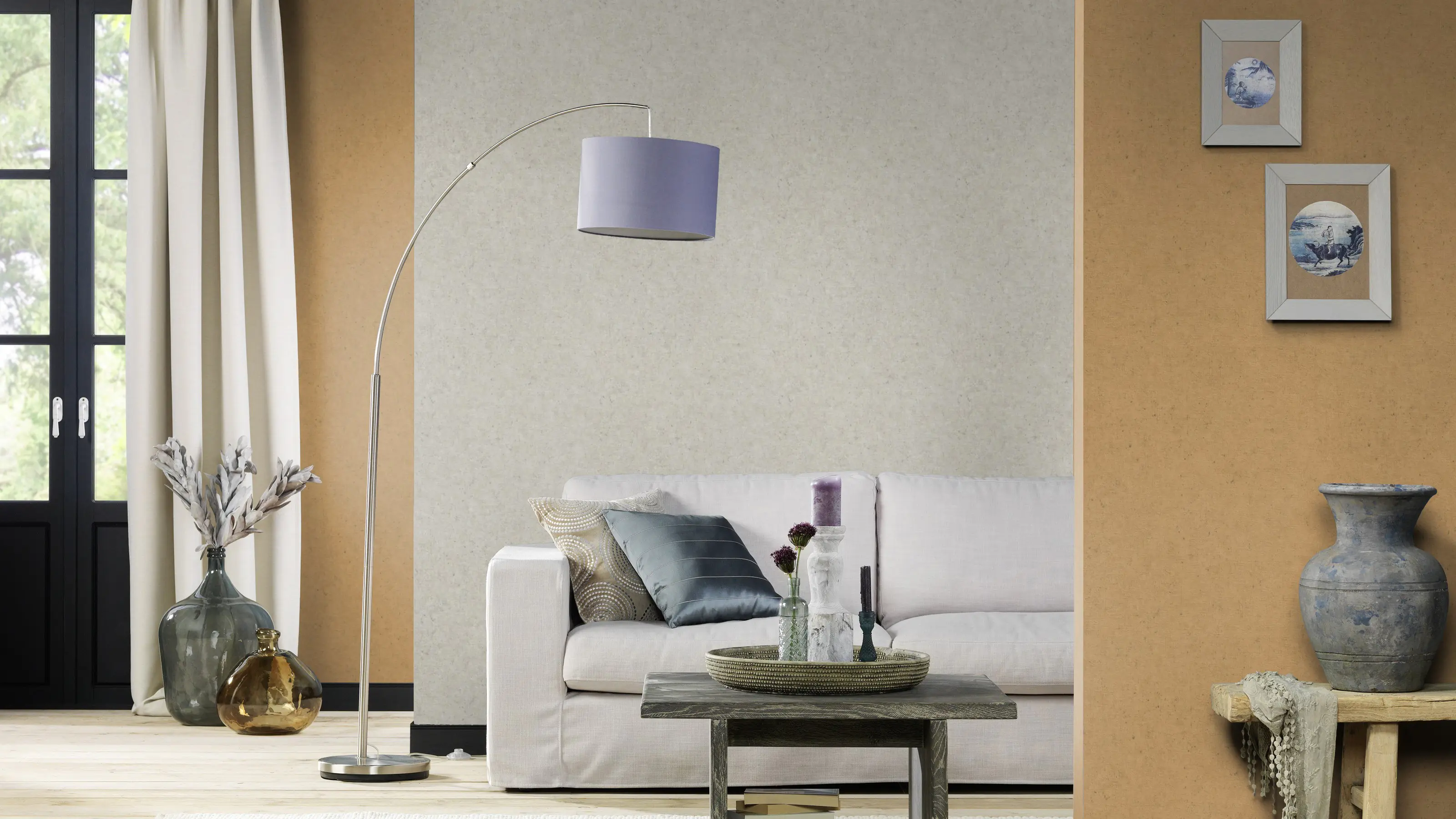 Rasch Vliestapete 520859 Grau-Hellgrau Uni 10,05 m x 0,53 m