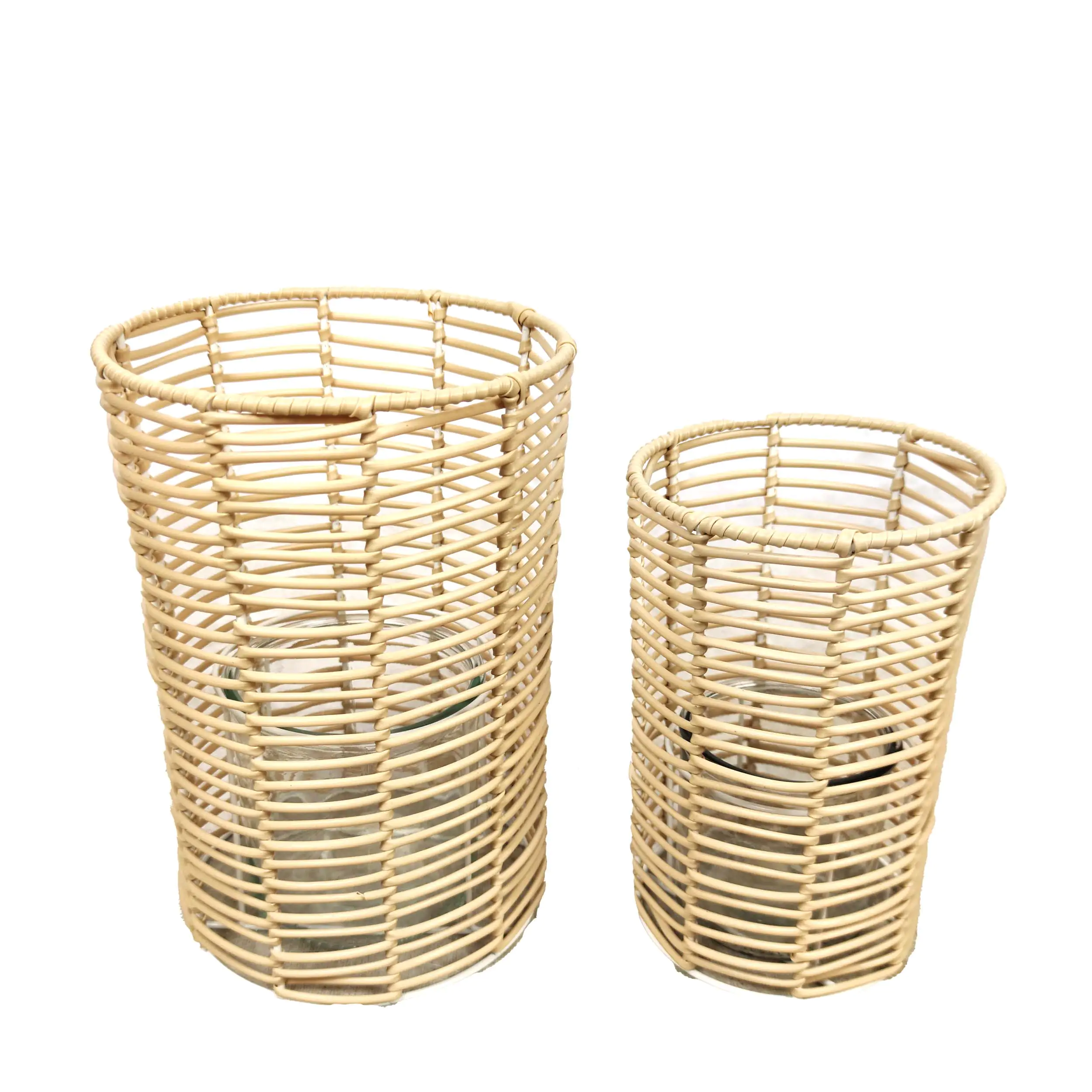 Dijk Rattan Laterne weiß Ø 15 x 23 cm