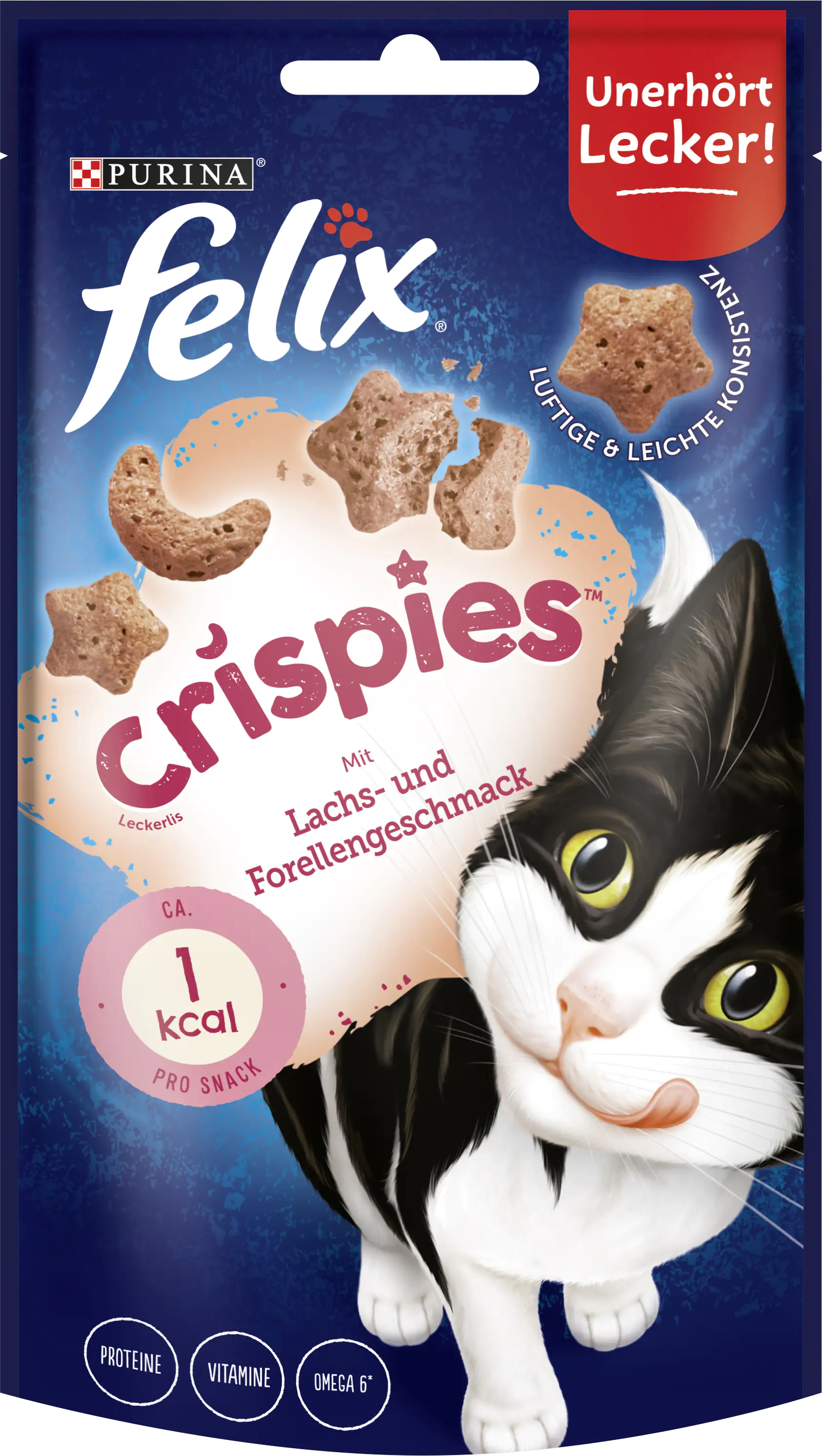 Felix Crispies Katzensnack Lachs und Forelle 45g Felix Crispies Katzensnack Lachs und Forelle 45g