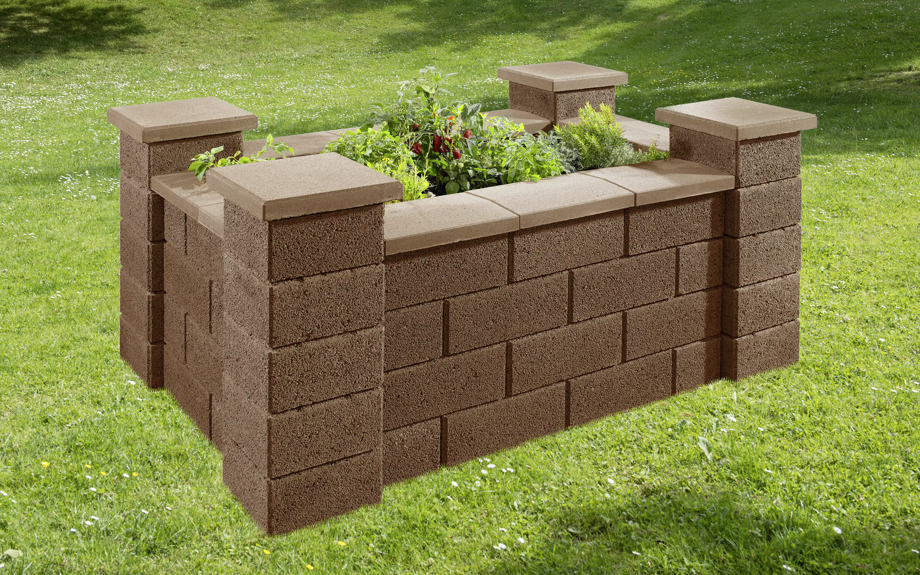 2077881026694_5 Kann Hochbeet-Set 1 Garten 230 x 150 x 85 cm braun