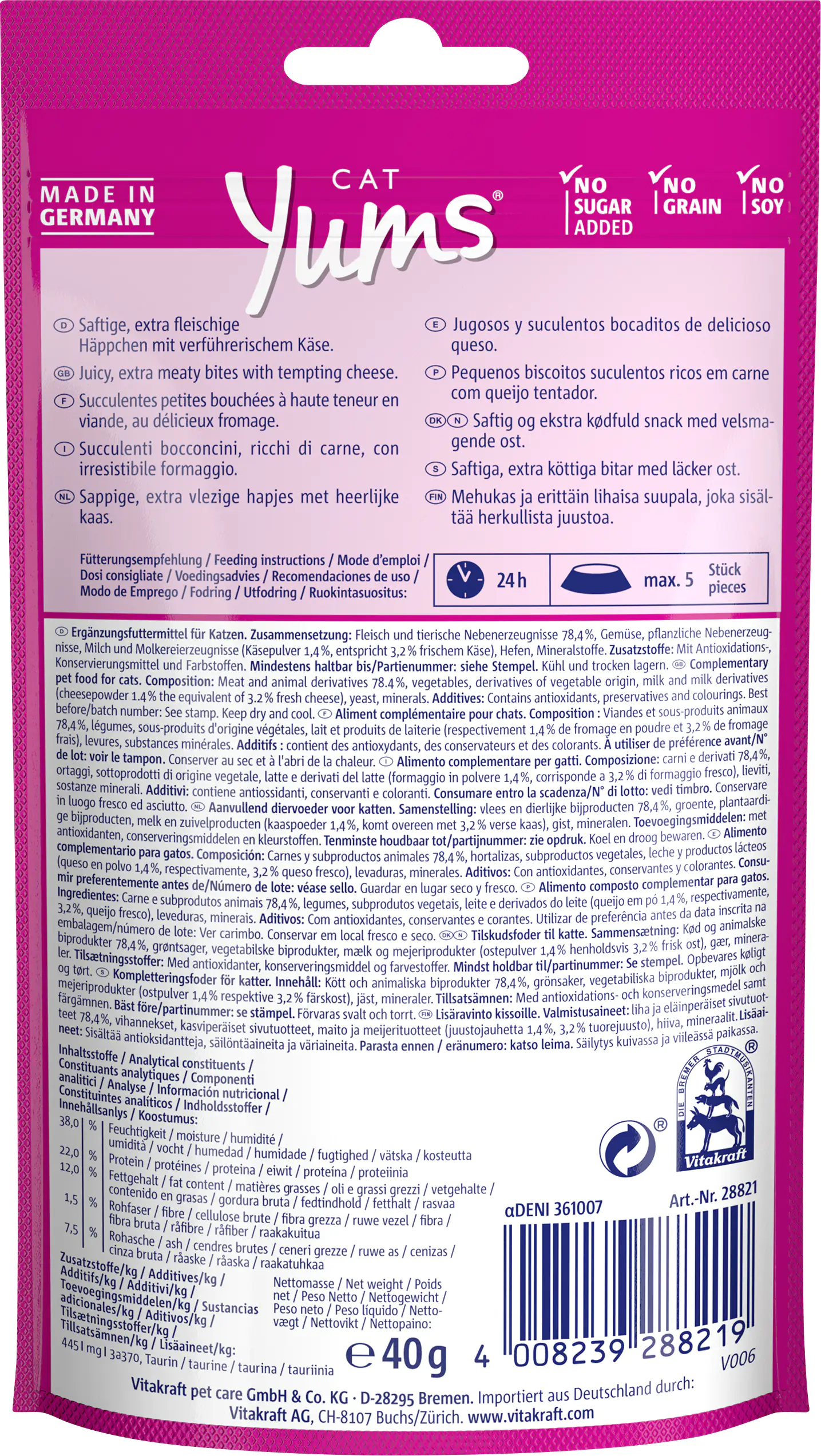 Vitakraft Cat Yums® Käse 40 g Vitakraft Cat Yums® Käse 40 g