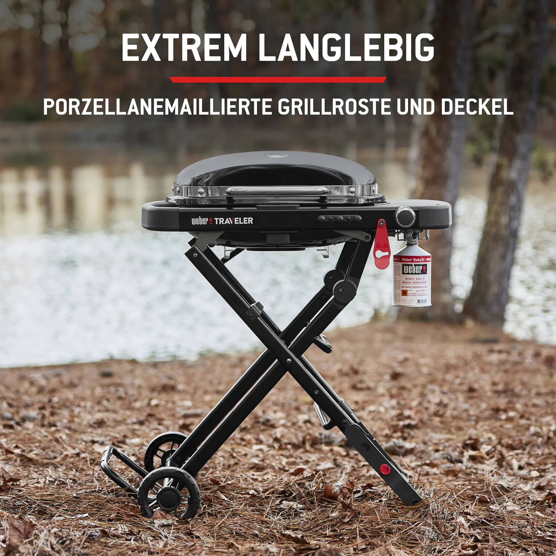 Weber Gasgrill Traveler Compact Grillfläche: 52 x 36 cm