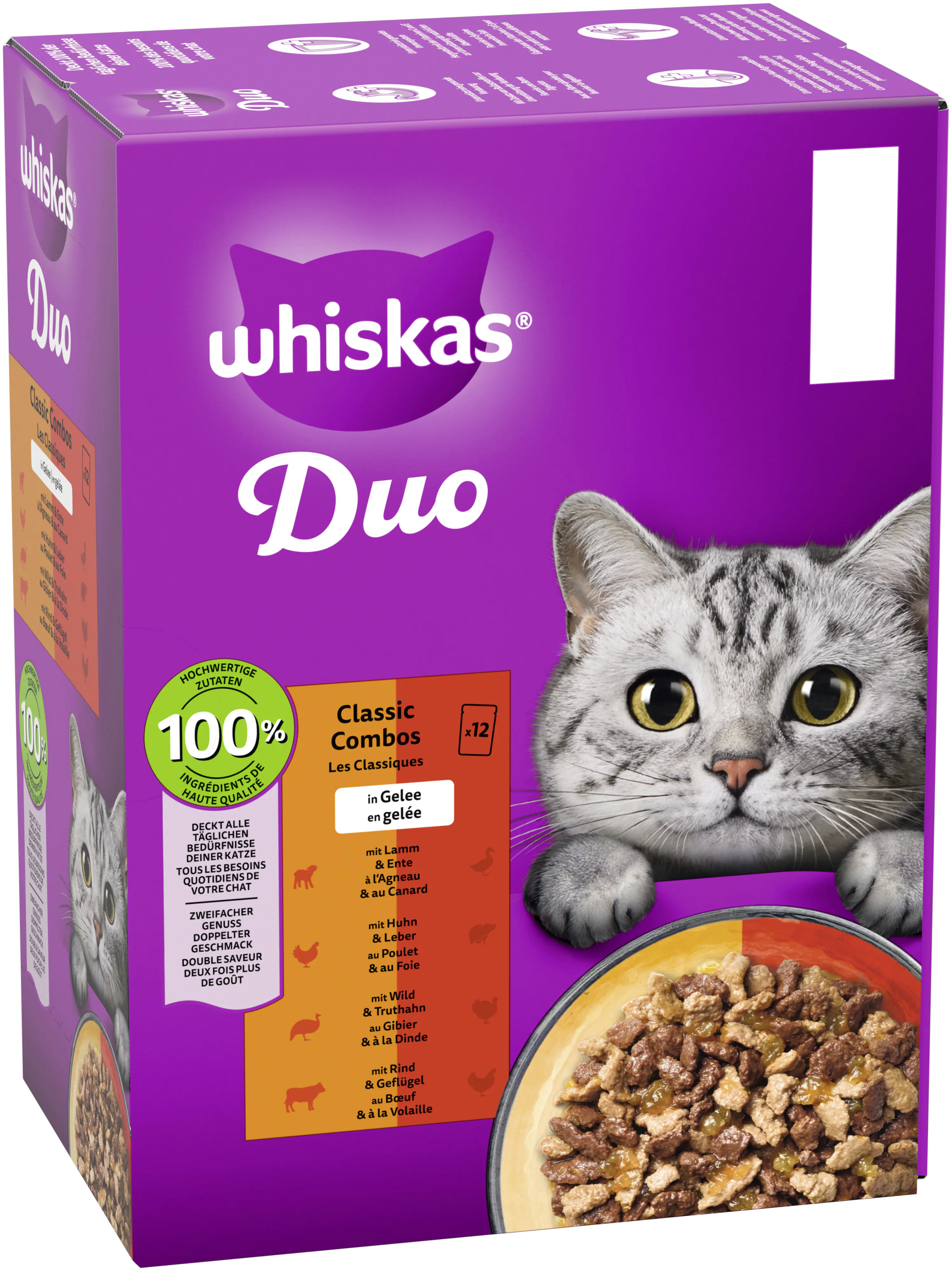 Whiskas Multipack Duo Classic Combos in Gelee Katzenfutter 12 x 85 g