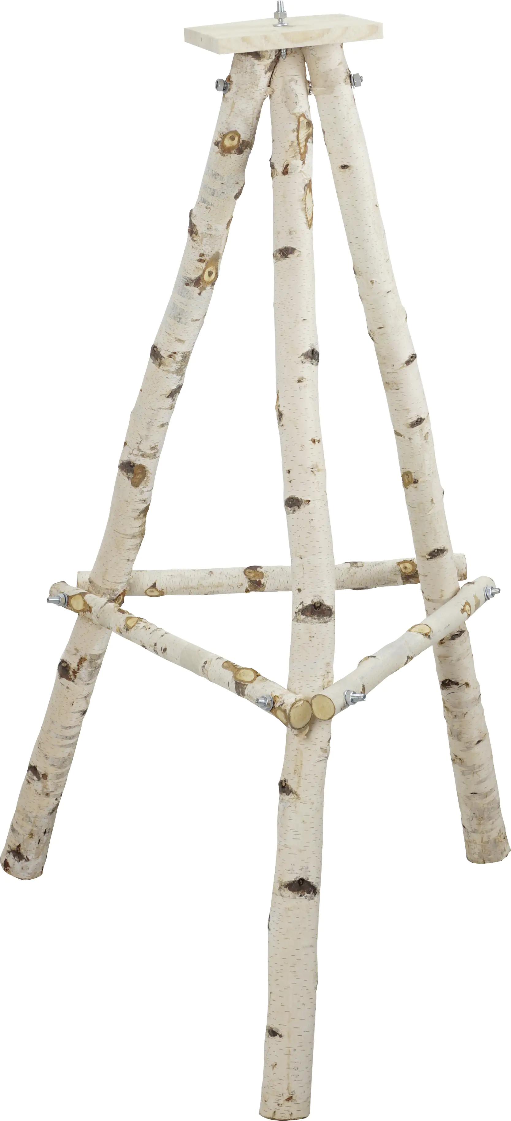 Birkenständer natur für Vogelfutterhaus LxBxH: 60x60x103 cm