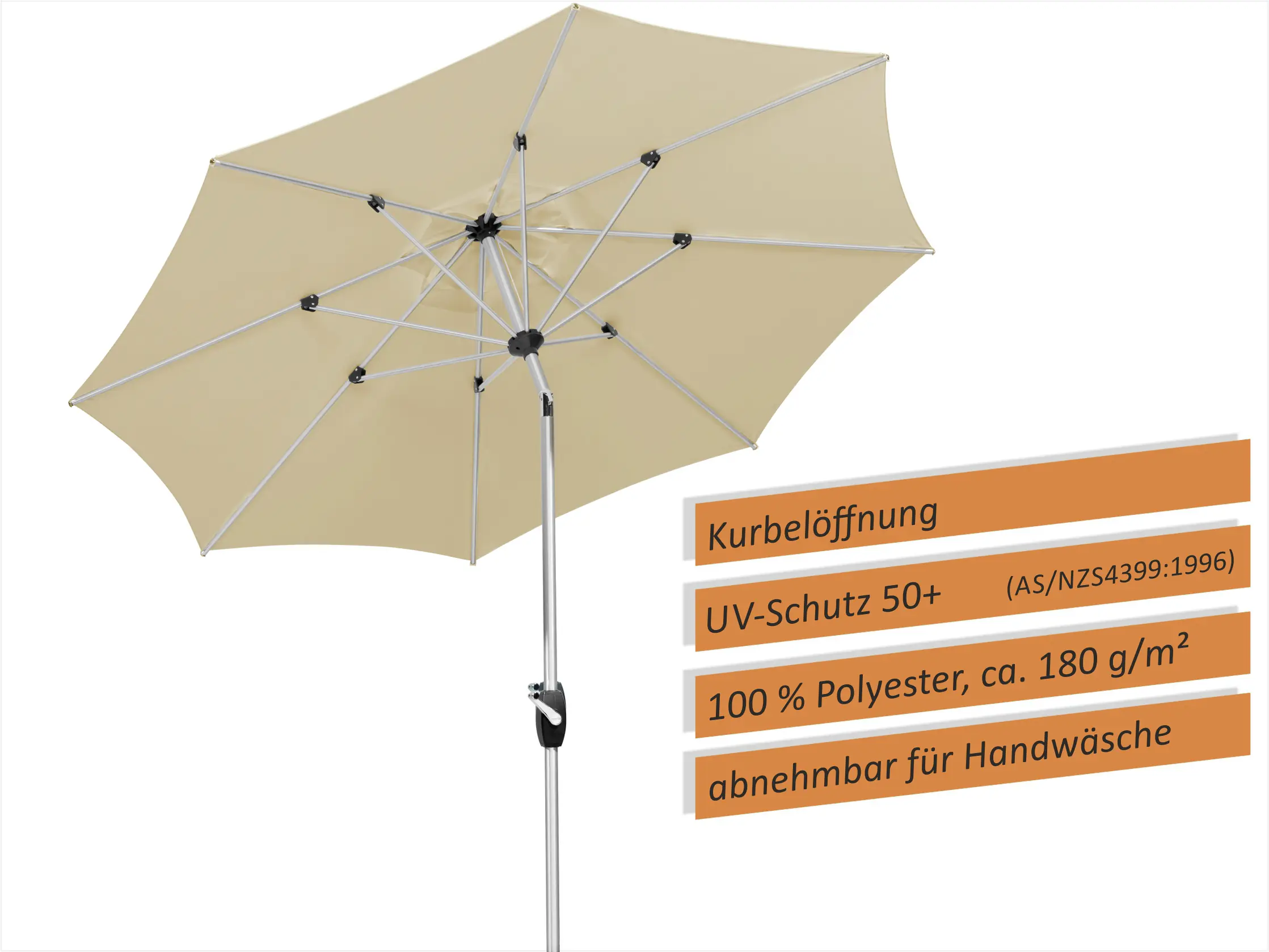 Schneider Sonnenschirm Venedig natur Ø 270 cm