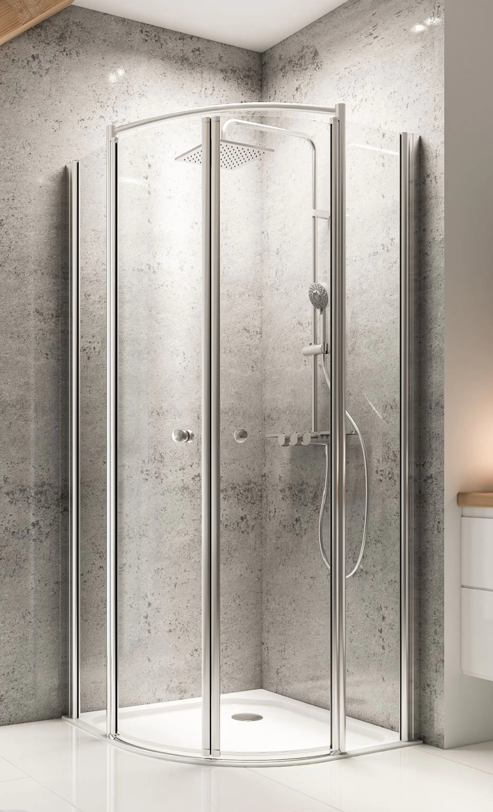 Schulte Runddusche 90 x 90 x 200 cm Garant