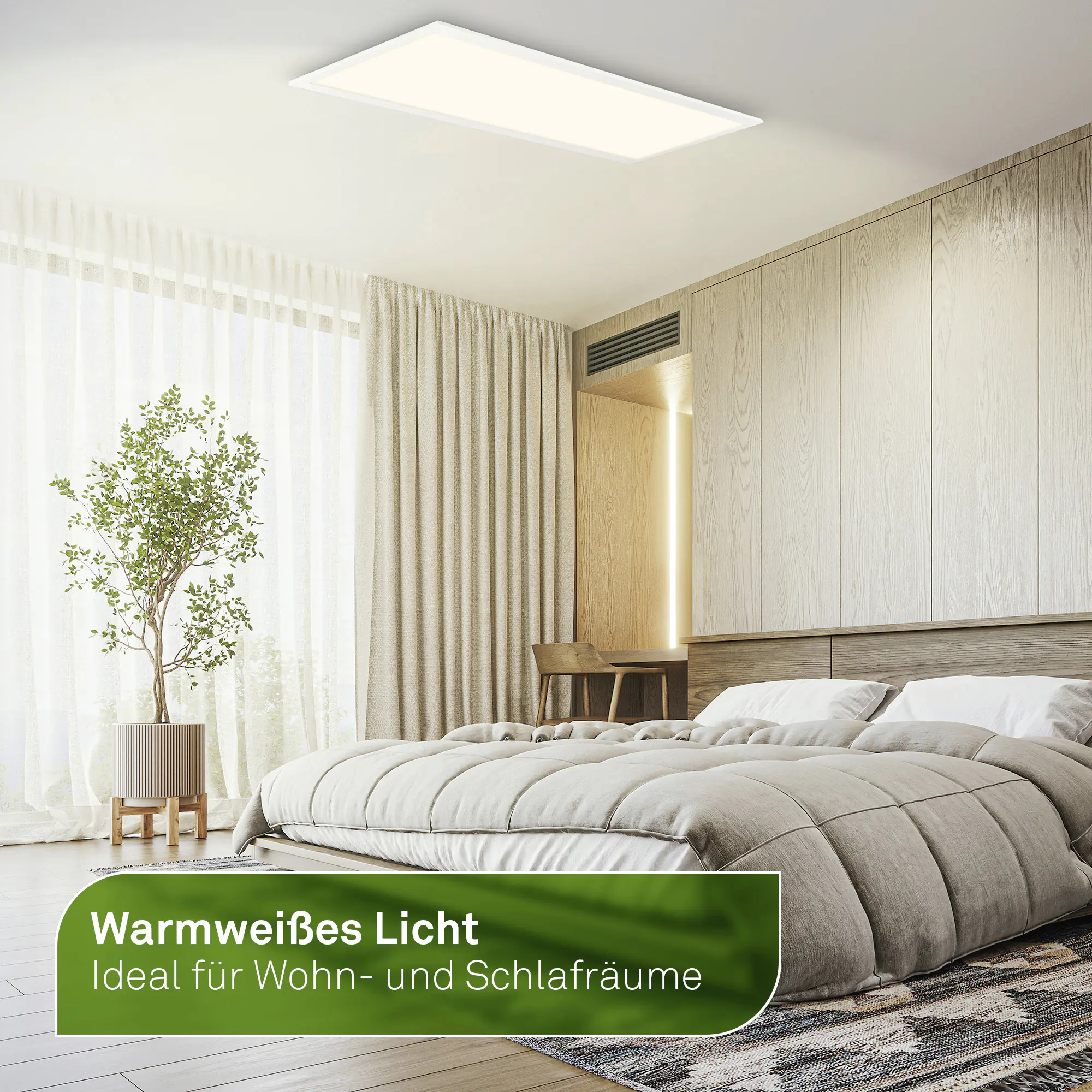 Briloner LED-Panelleuchte Piatto 100 x 25 cm weiß matt dimmbar warmweiß-kaltweiß