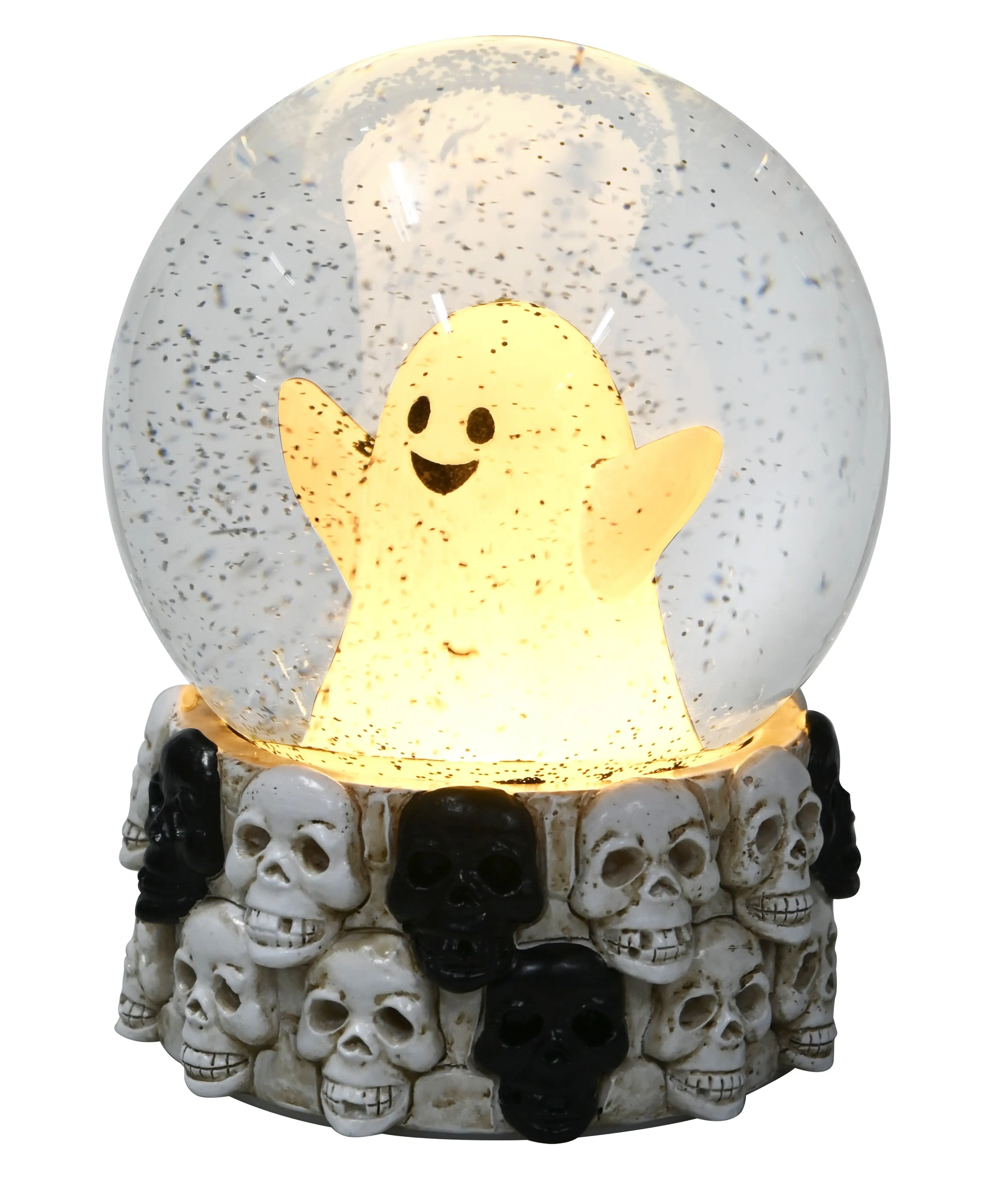 TrendLine LED Schneekugel warmweiß batteriebetrieben 13 x Ø 9,5 cm transparent