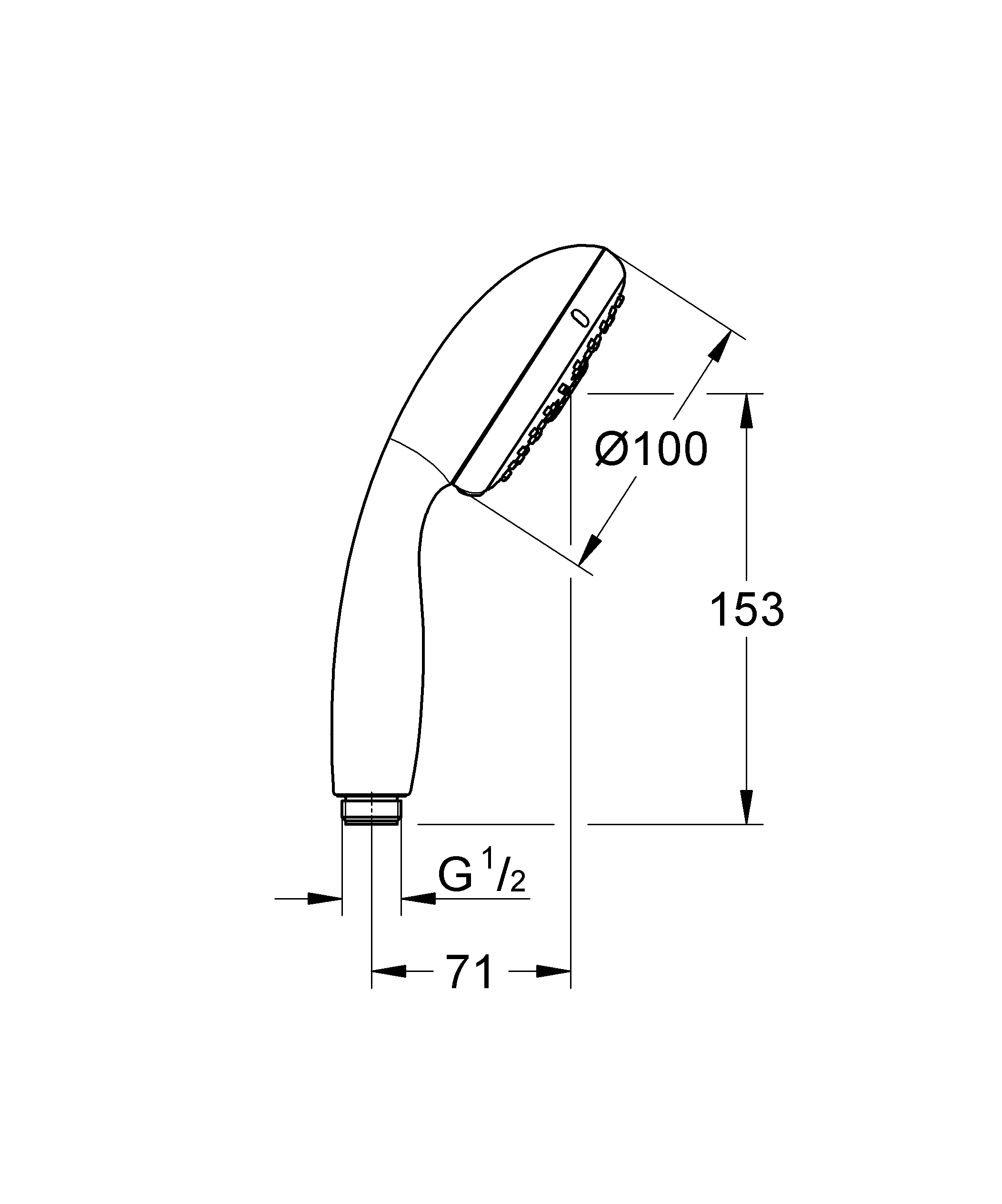 Grohe Handbrause Vitalio Start 100 3 Strahlarten, verchromt Grohe Handbrause Vitalio Start 100 3 Strahlarten, verchromt