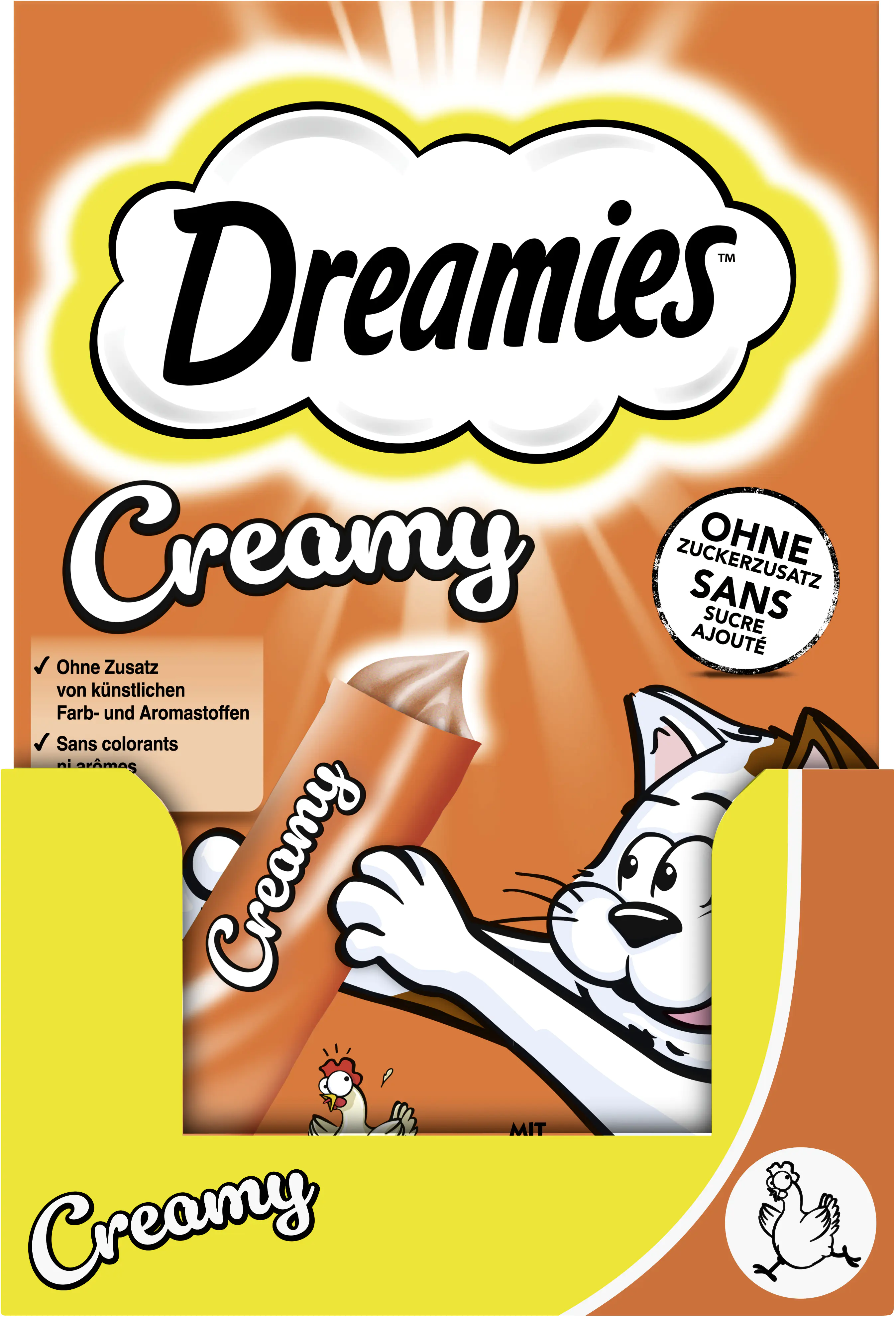 Dreamies Creamy Snacks mit Huhn Katzensnack 4 x 10 g Multipack Dreamies Creamy Snacks mit Huhn Katzensnack 4 x 10 g Multipack