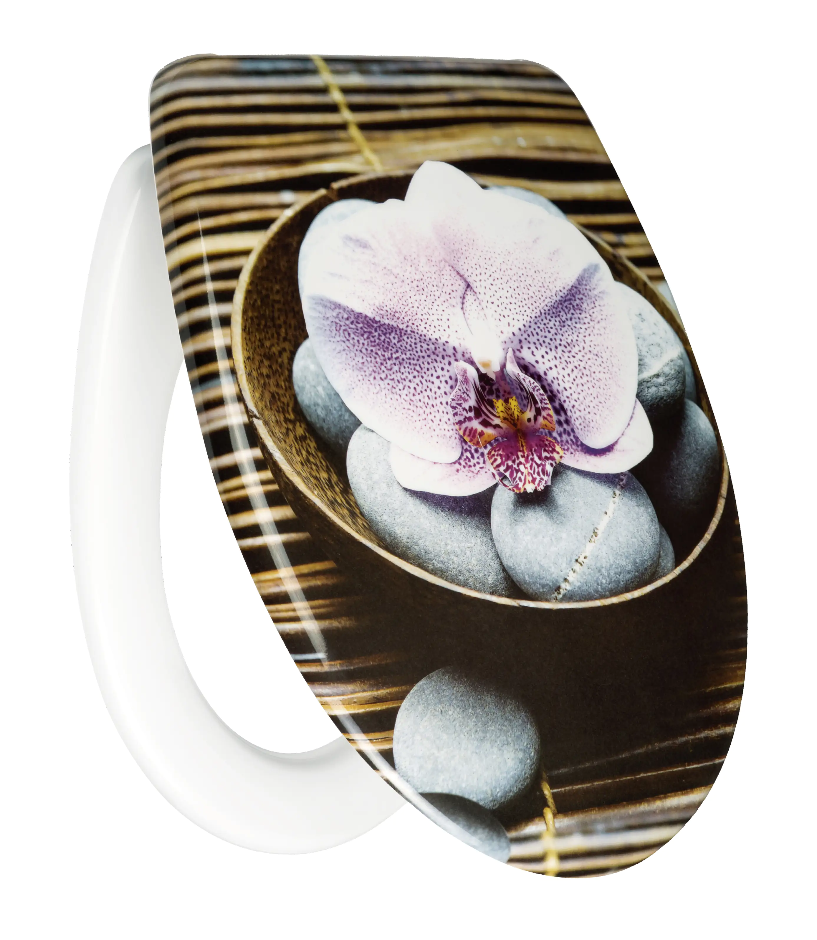 Primaster WC-Sitz mit Absenkautomatik Orchidee weiß Primaster WC-Sitz mit Absenkautomatik Orchidee weiß